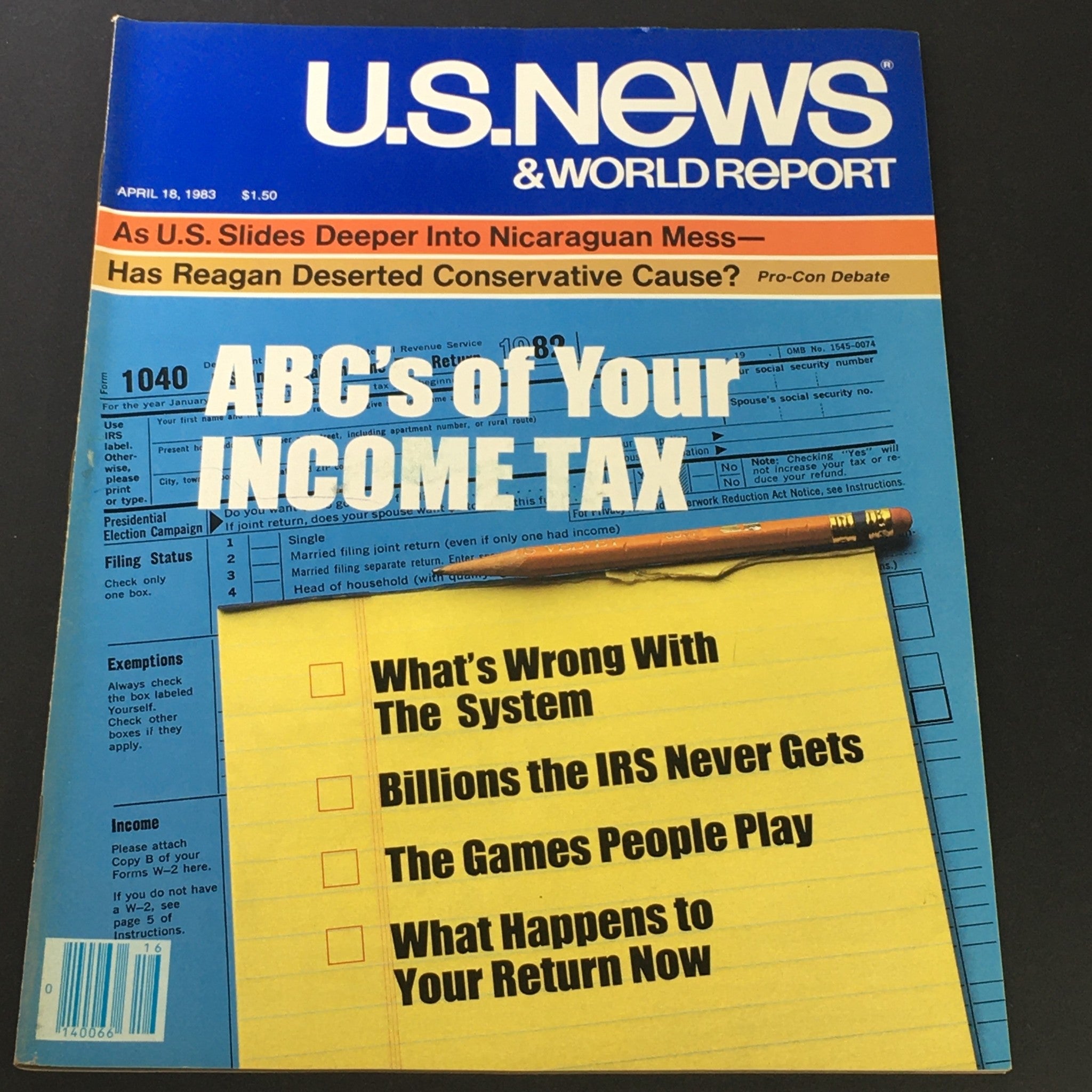 VTG U.S. News & World Report April 18 1983 - ABC's of Your Income Tax / No Label