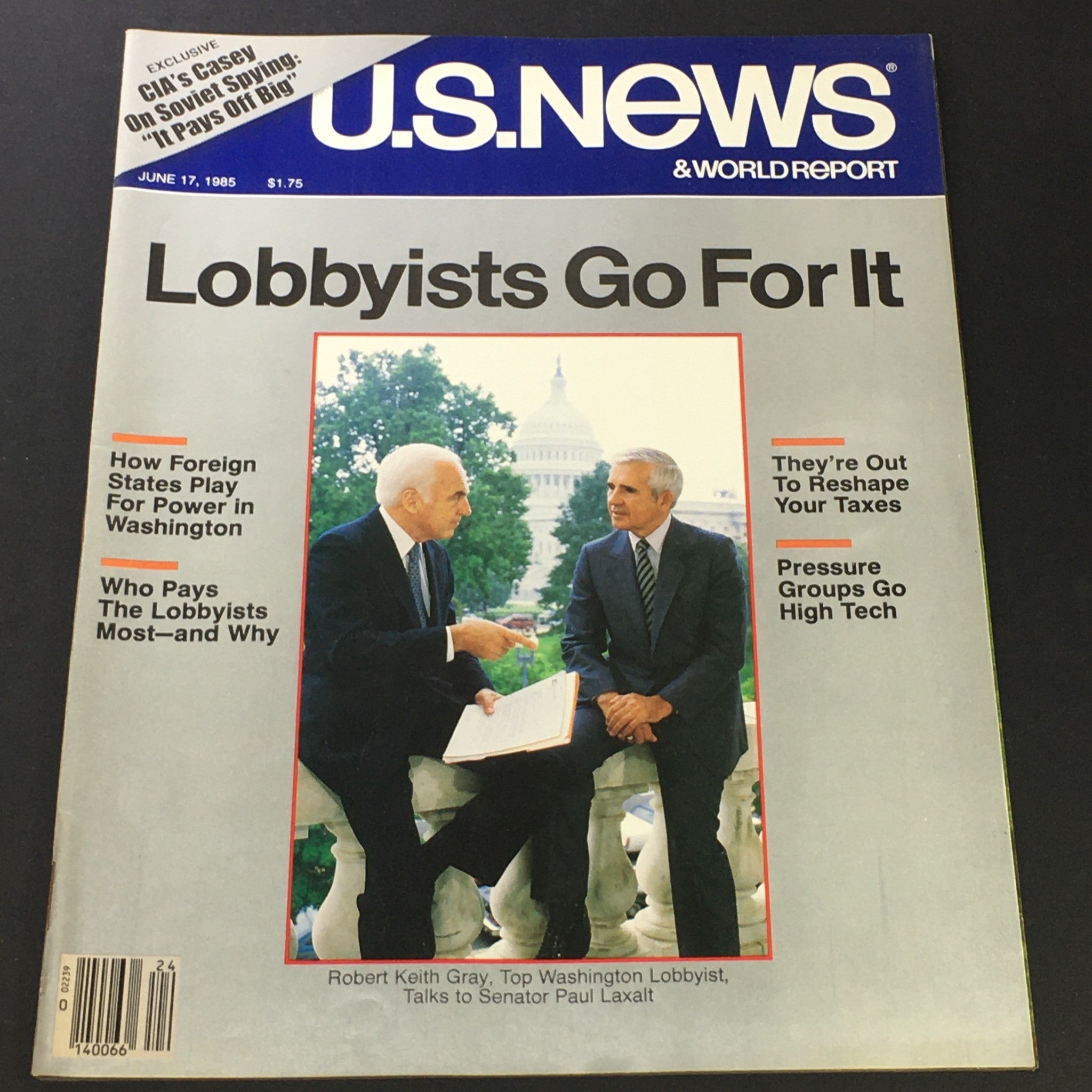 VTG U.S. News & World Report June 17 1985 - Robert Keith Gray & Sen. Paul Laxalt