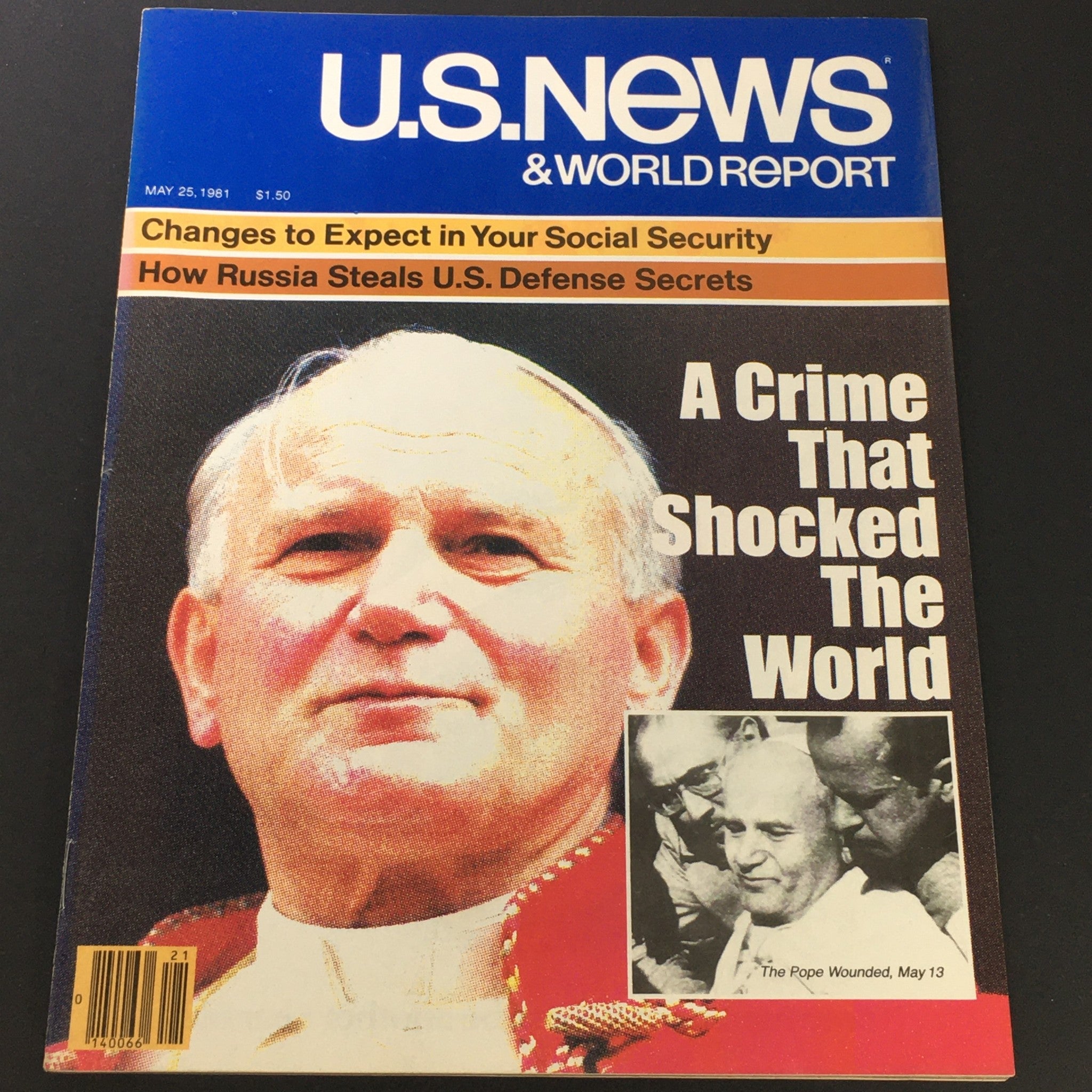 VTG US News & World Report May 25 1981 - Pope John Paul II Wounded / Newsstand