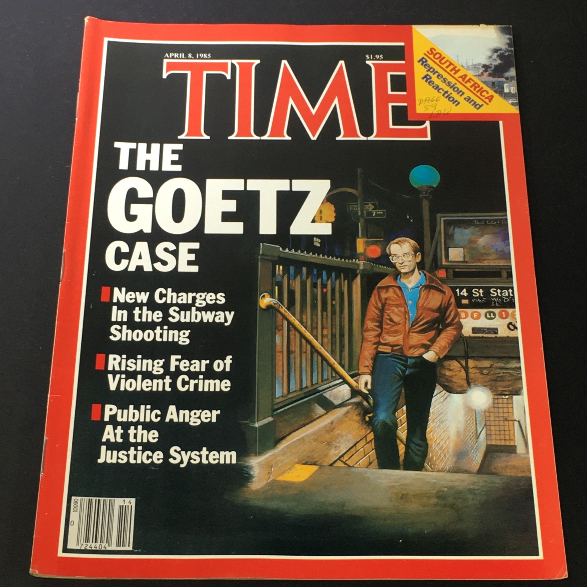 VTG Time Magazine April 8 1985 - The Goetz Case / South Africa Repression