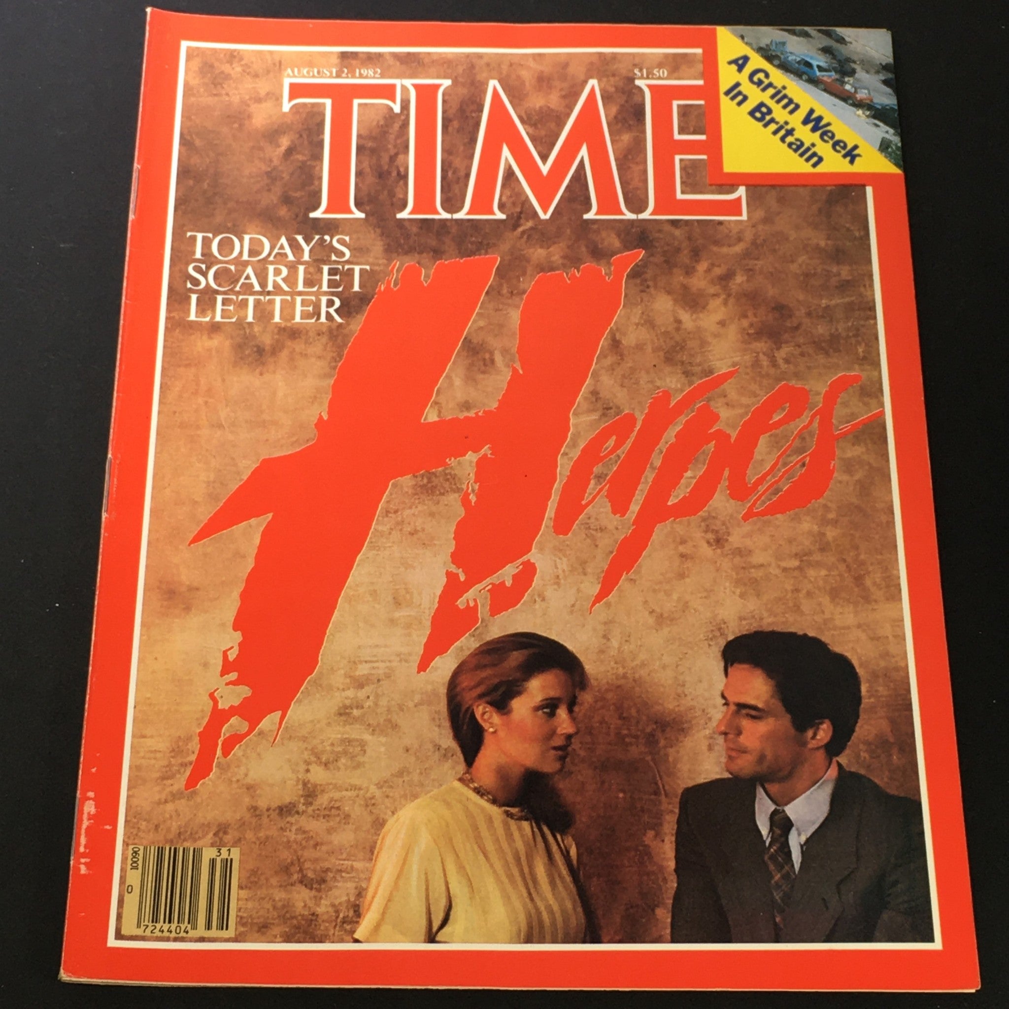 VTG Time Magazine August 2 1982 - Today's Scarlet Letter / Herpes / Newsstand