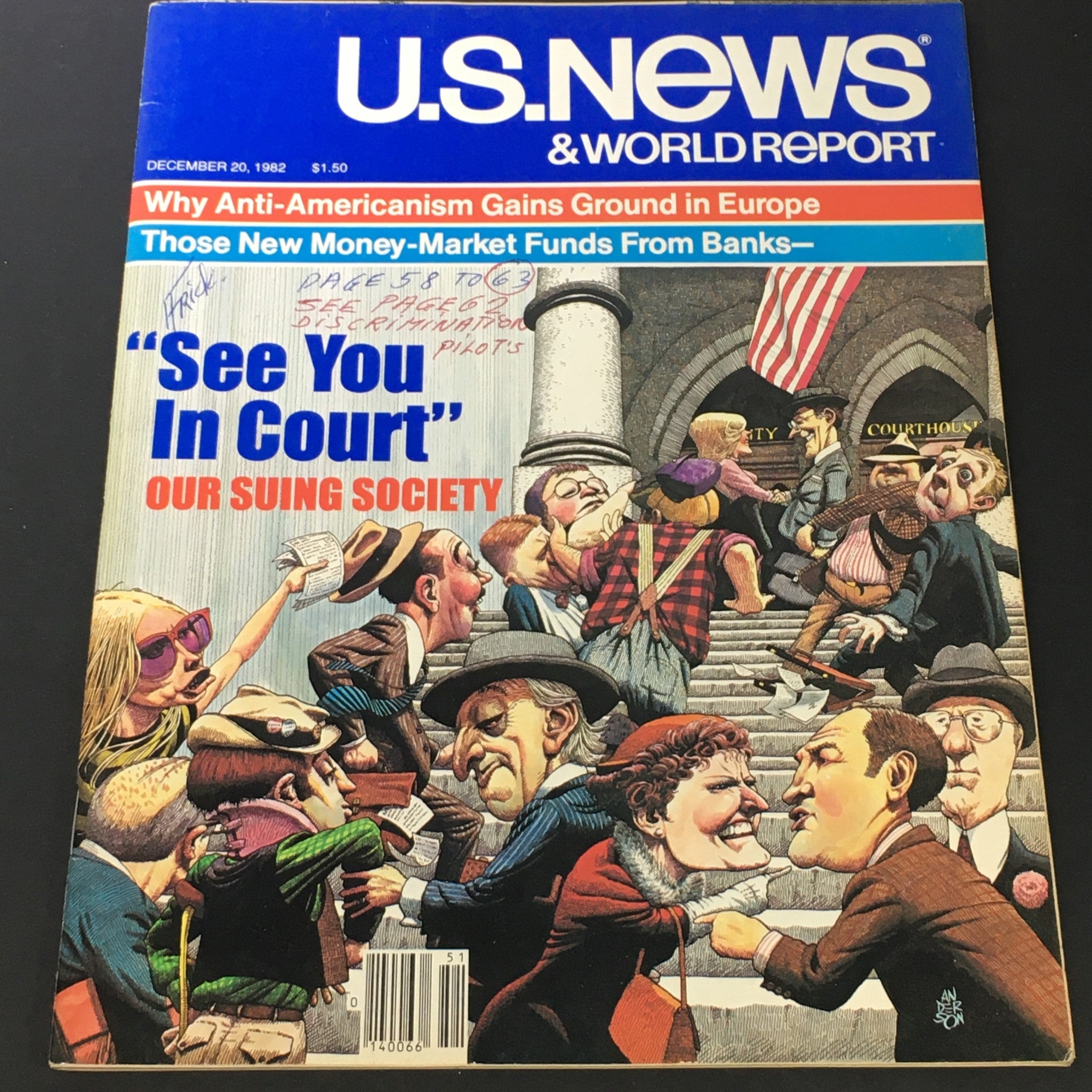 VTG US News & World Report December 20 1982 - See You In Court / Suing Society