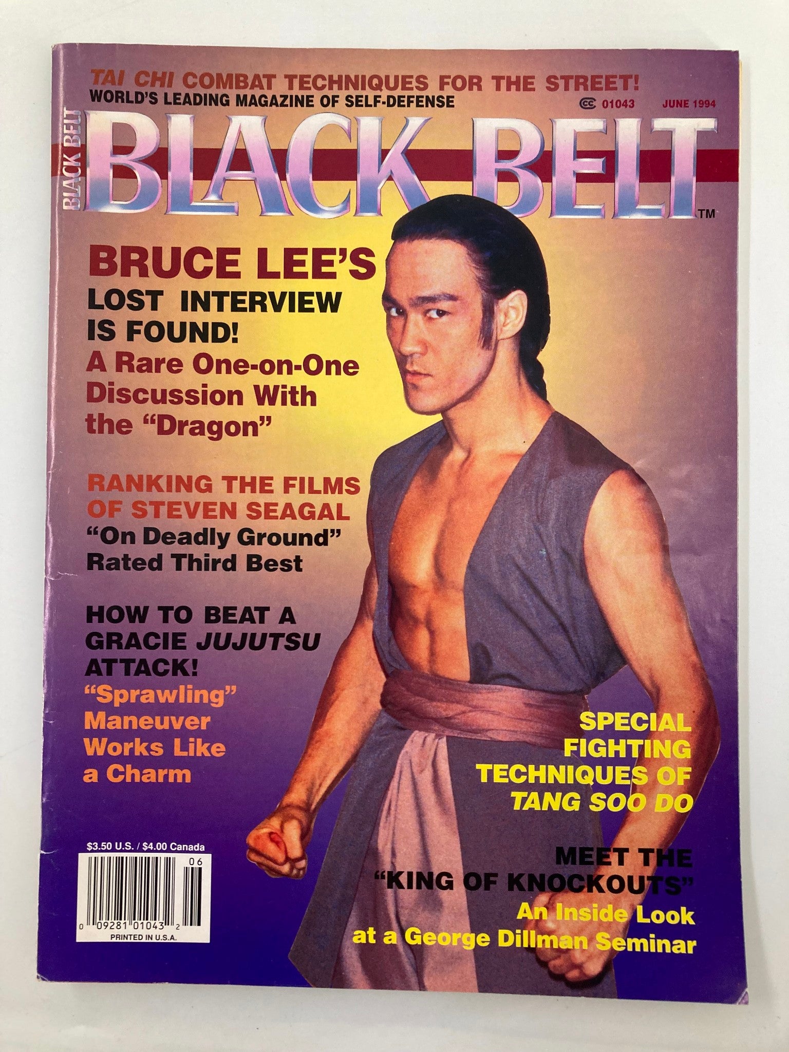 Black Belt Magazine June 1994 Vol. 32 No. 6 The Immortal Bruce Lee No Label