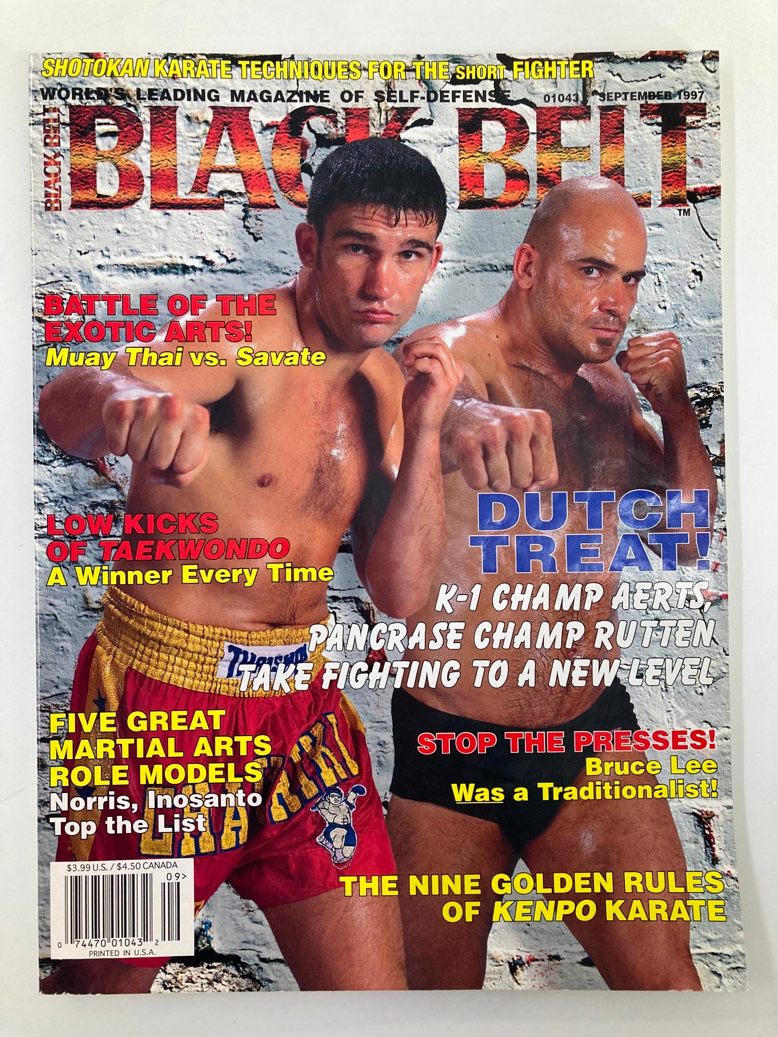 Black Belt Magazine September 1997 Peter Aerts and Bas Rutten No Label