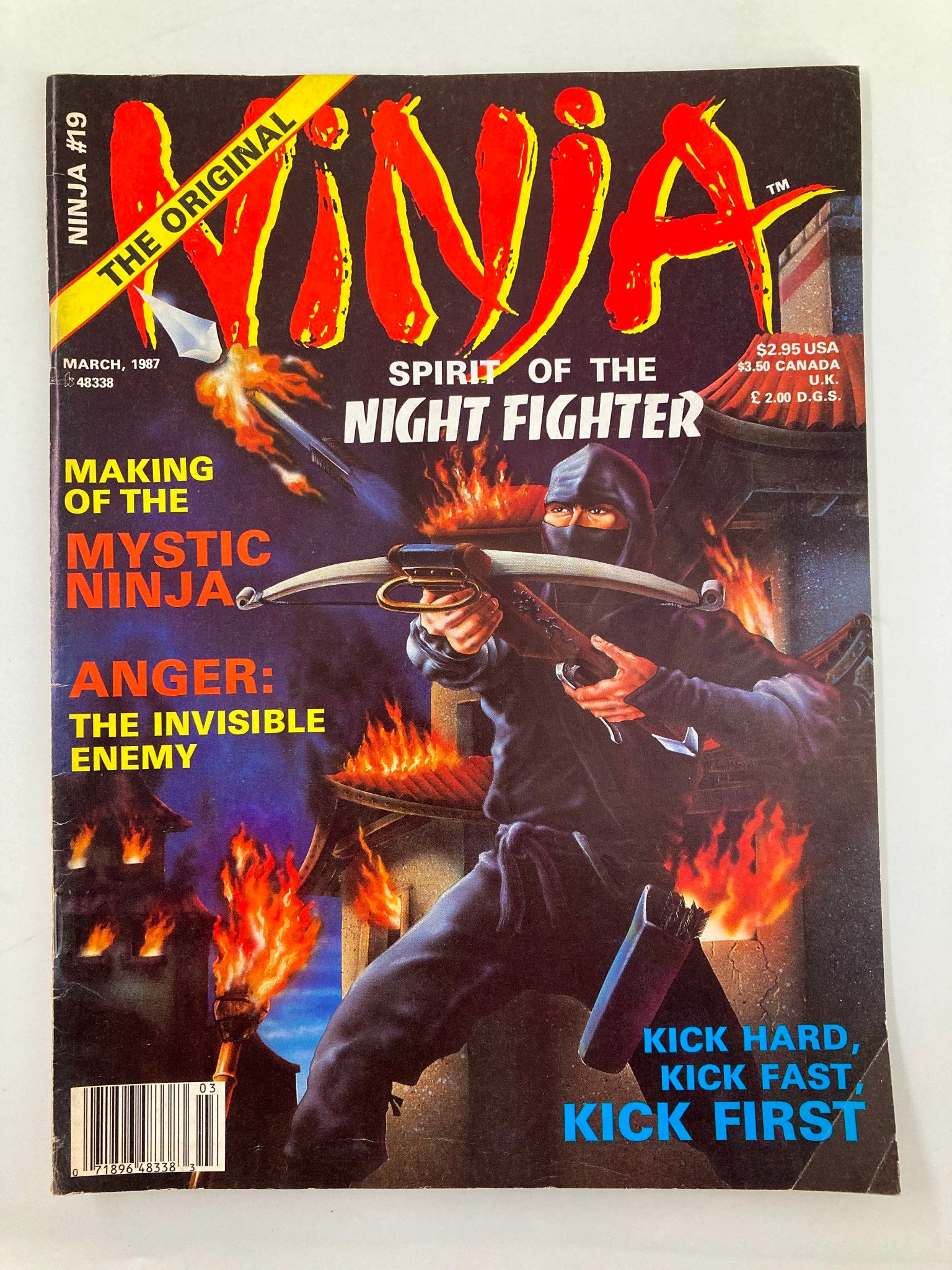 VTG Ninja Magazine March 1987 Spirit of the Night Fighter No Label