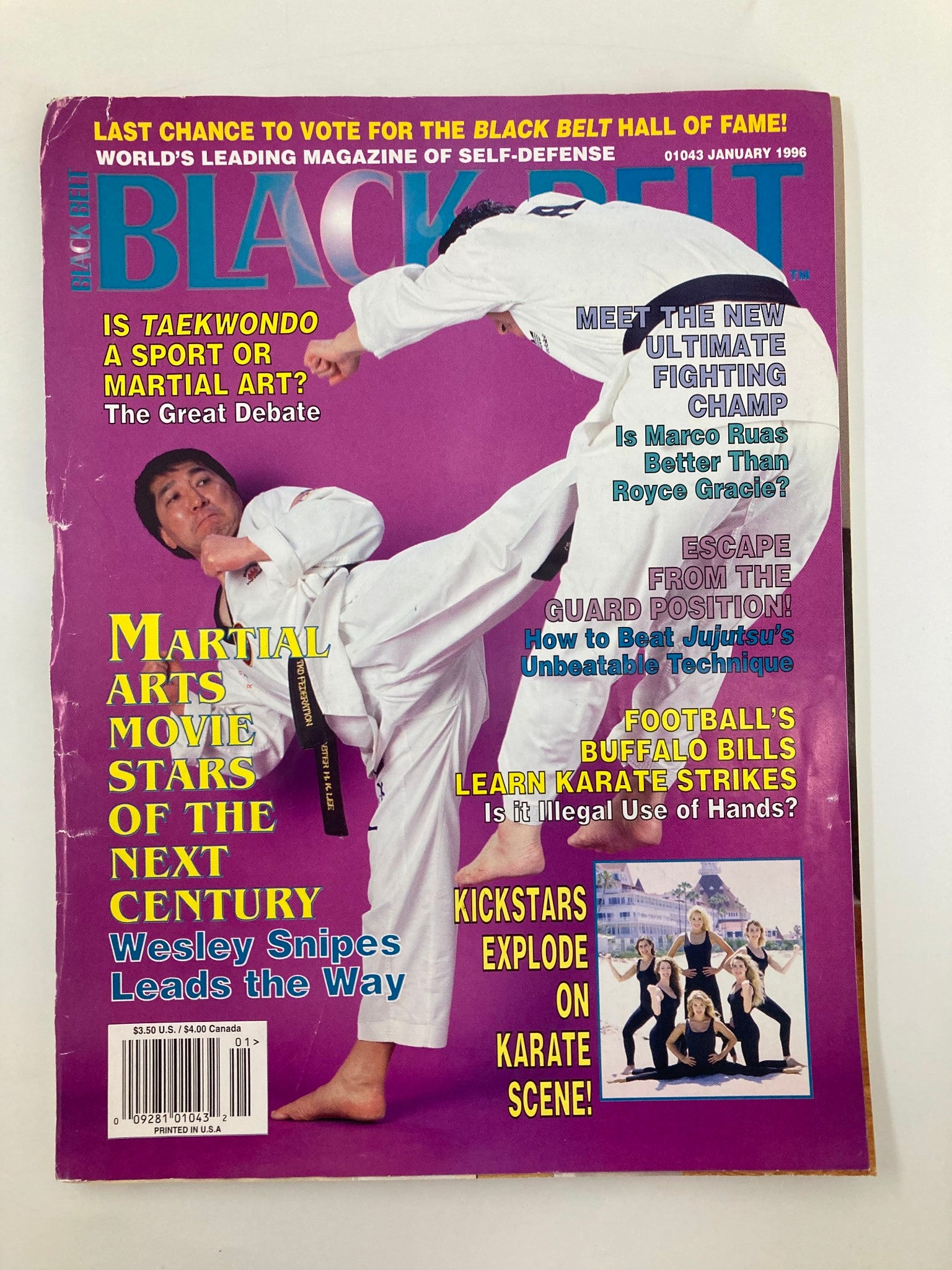 Black Belt Magazine January 1996 Virginia Based Instructor HK Lee No Label