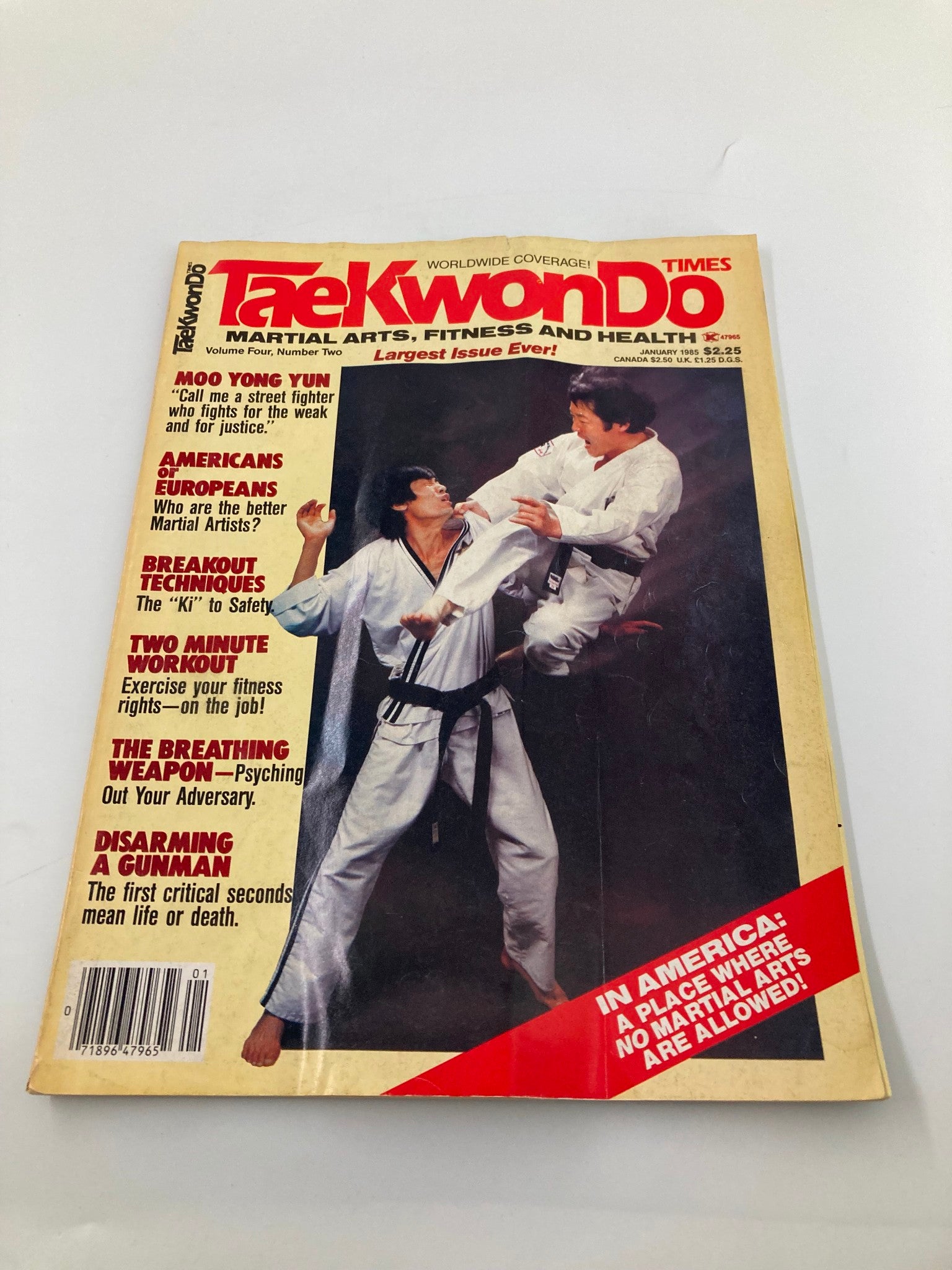 Tae Kwon Do Times Magazine January 1985 Moo Yung Yun & Byung Yul Lee No Label