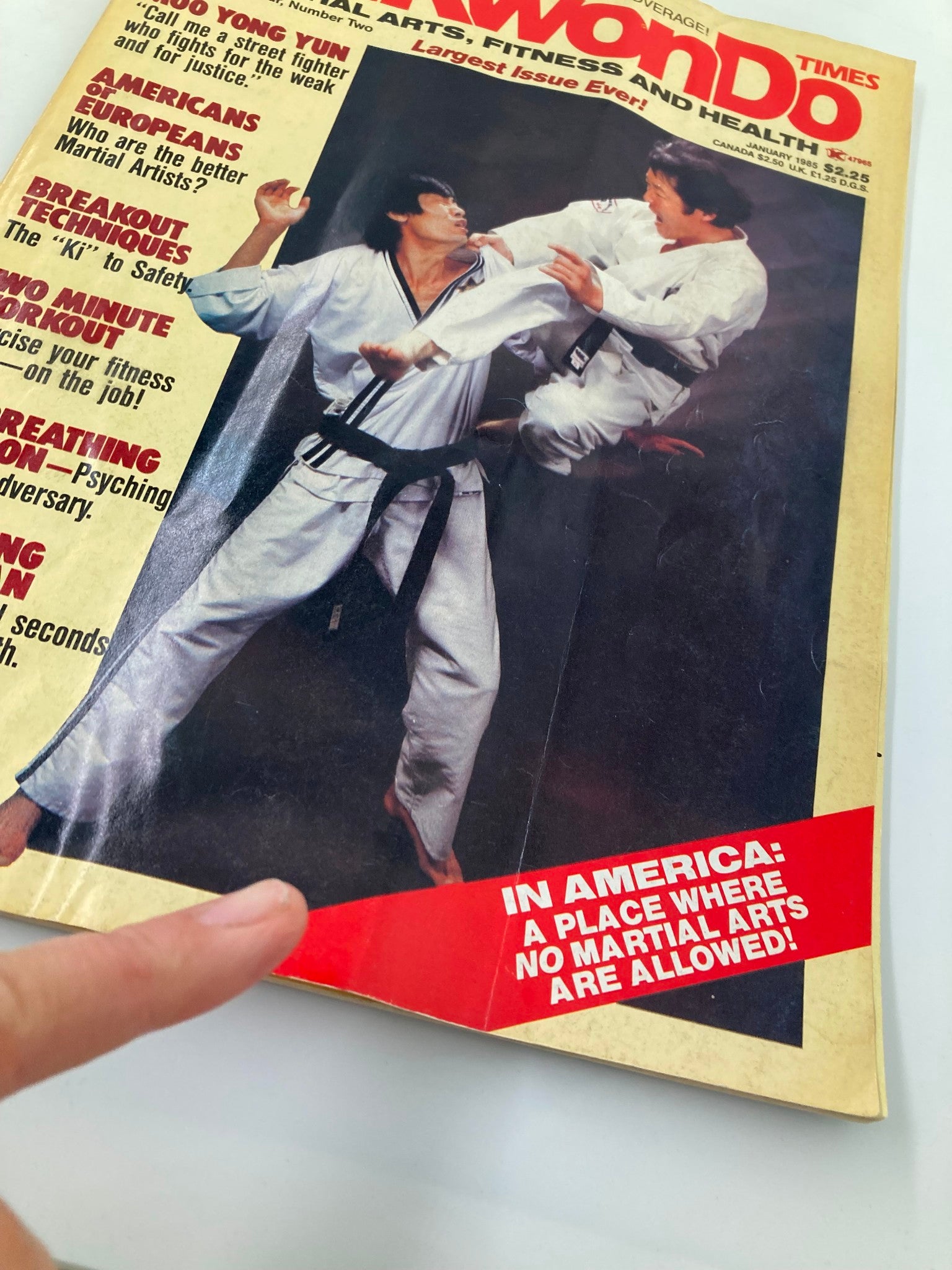 Tae Kwon Do Times Magazine January 1985 Moo Yung Yun & Byung Yul Lee No Label