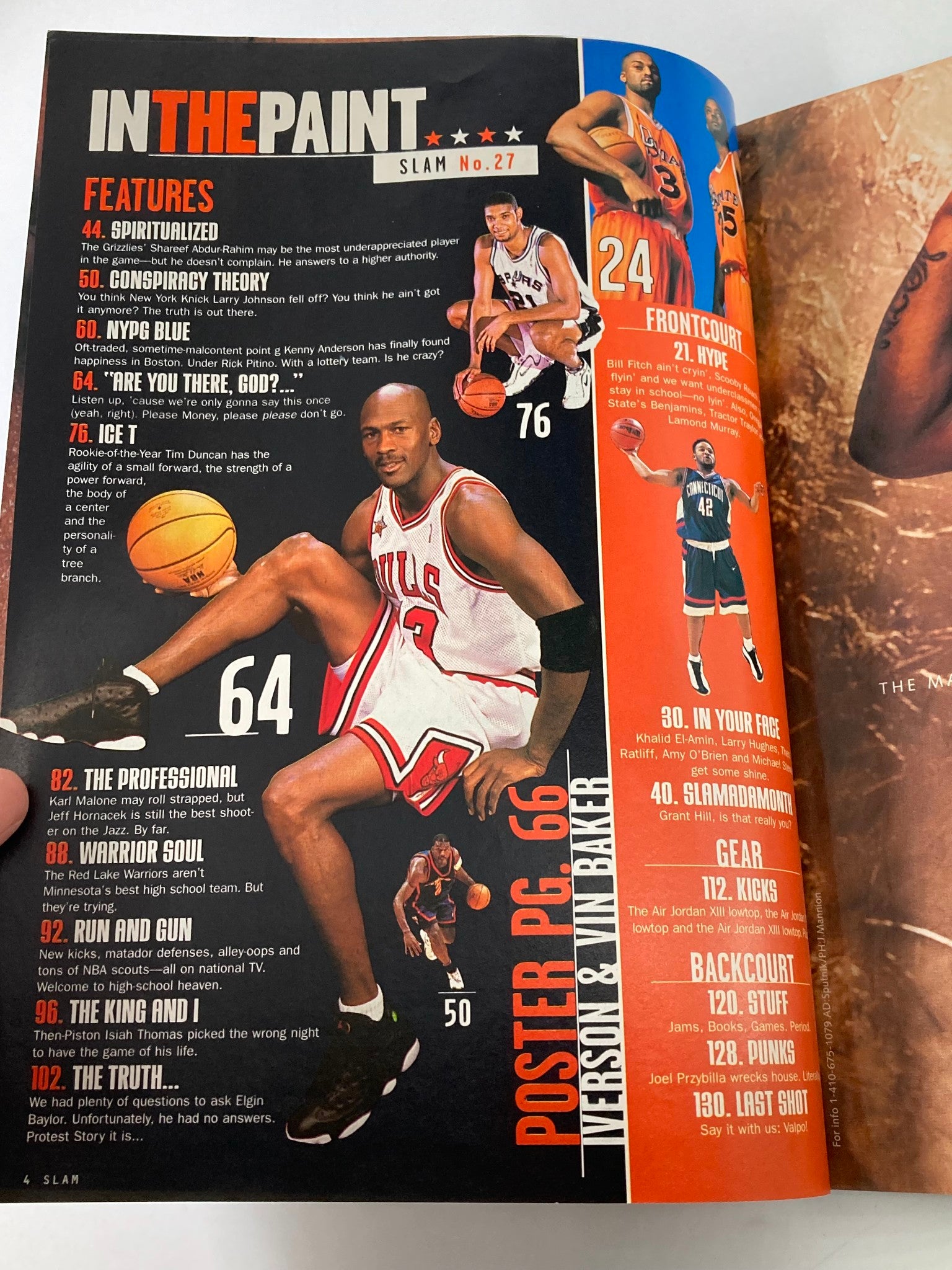 Slam Magazine August 1998 #27 Michael Jordan Story That Matter w Poster No Label