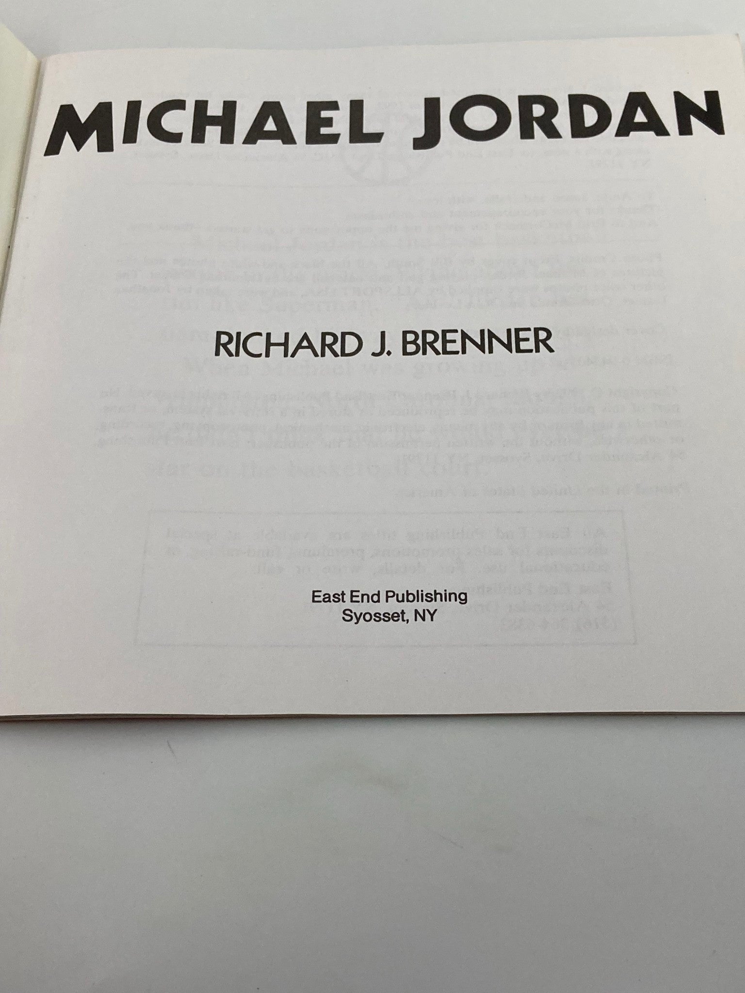 Illustrated Biography of Superstar Michael Jordan by Richard J. Brenner