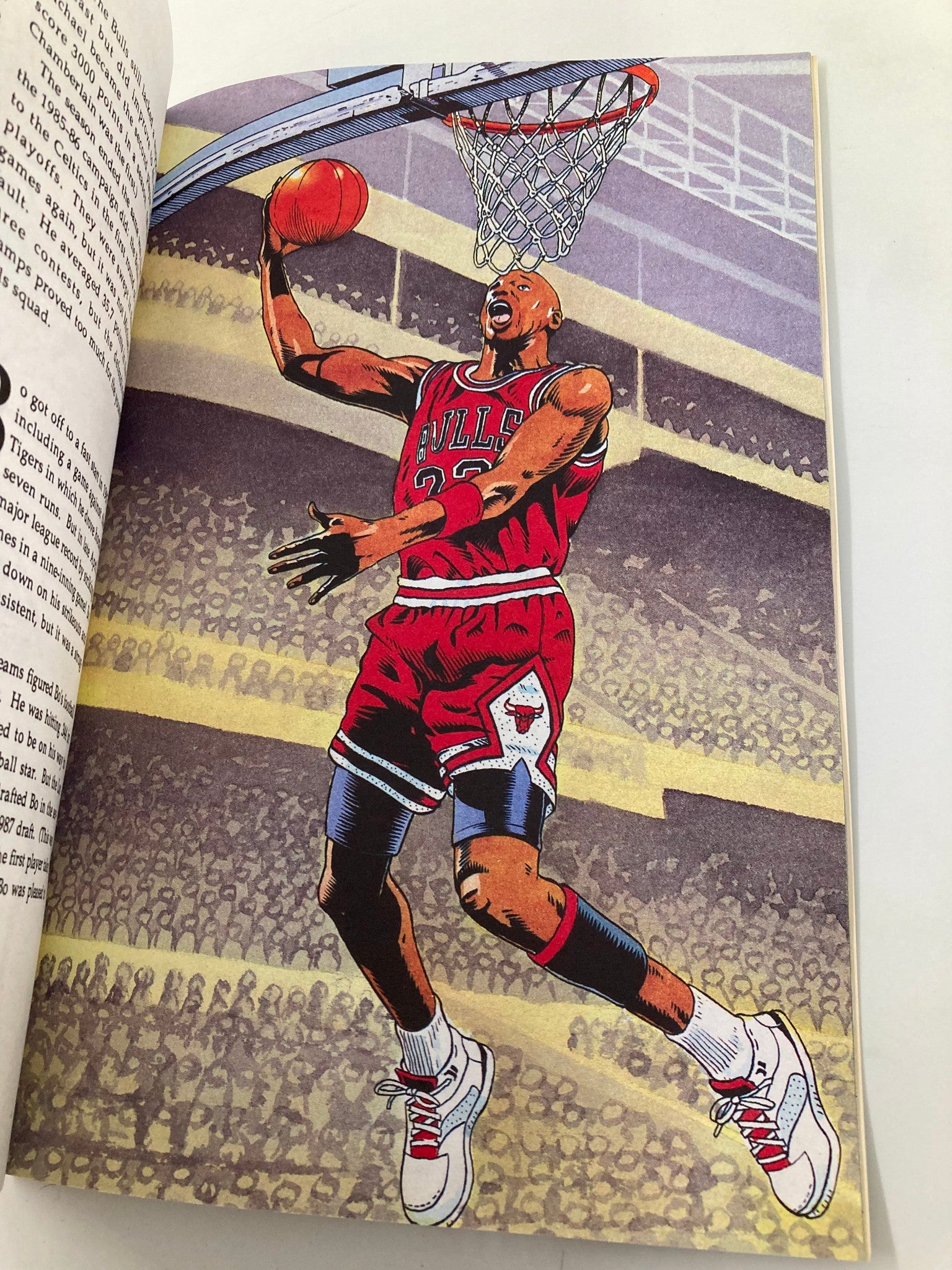 January 1992 Bo Jackson versus Michael Jordan #1 Illustration Biography VG