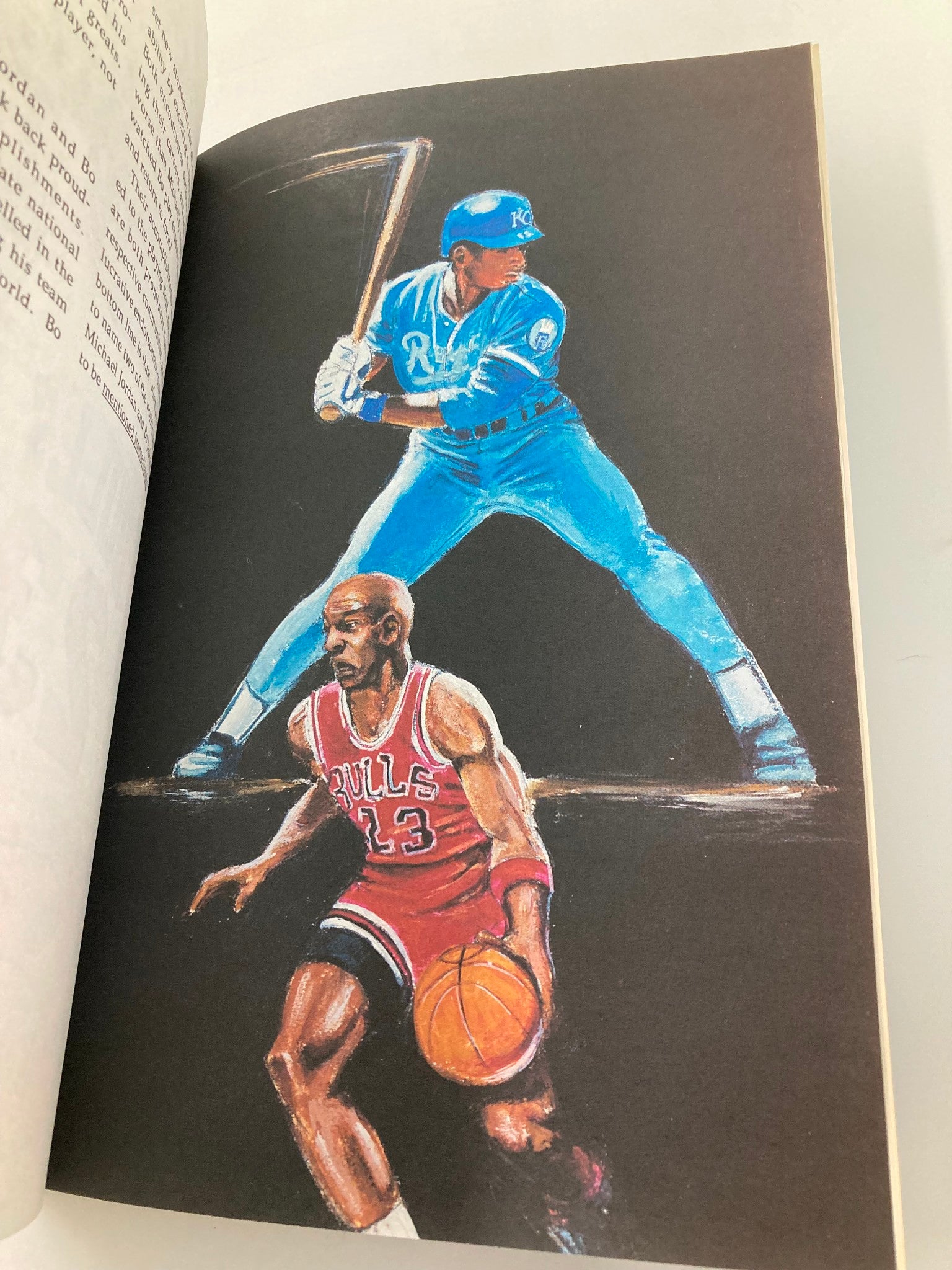 January 1992 Bo Jackson versus Michael Jordan #1 Illustration Biography VG