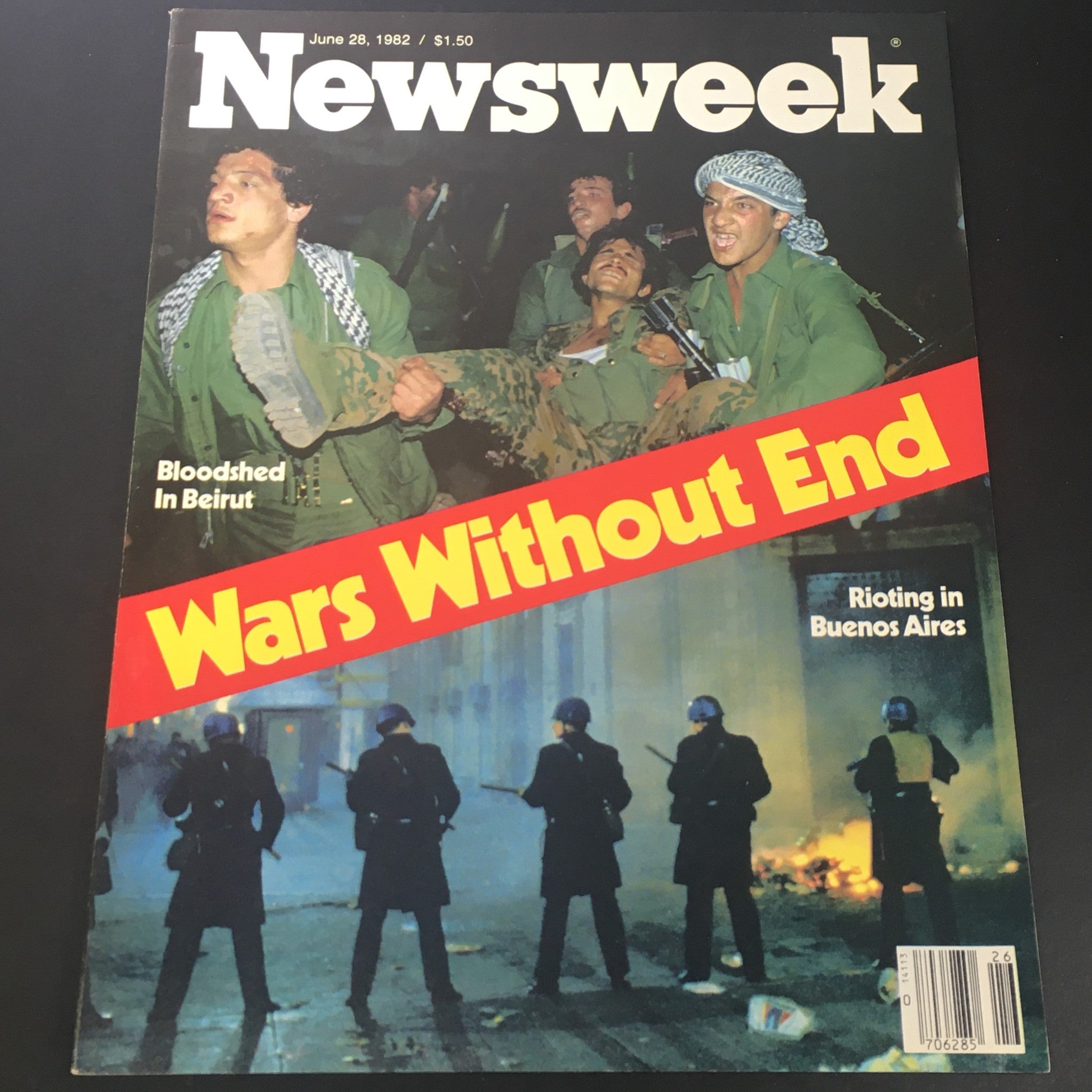 VTG Newsweek June 28 1982  - Bloodshed in Beirut / Rioting in Buenos Aires