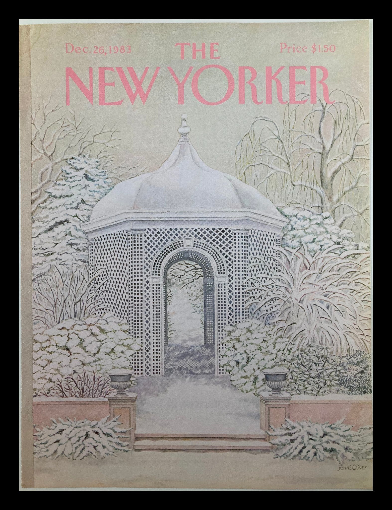 COVER ONLY The New Yorker December 26 1983 The Gazebo by Jenni Oliver No Label