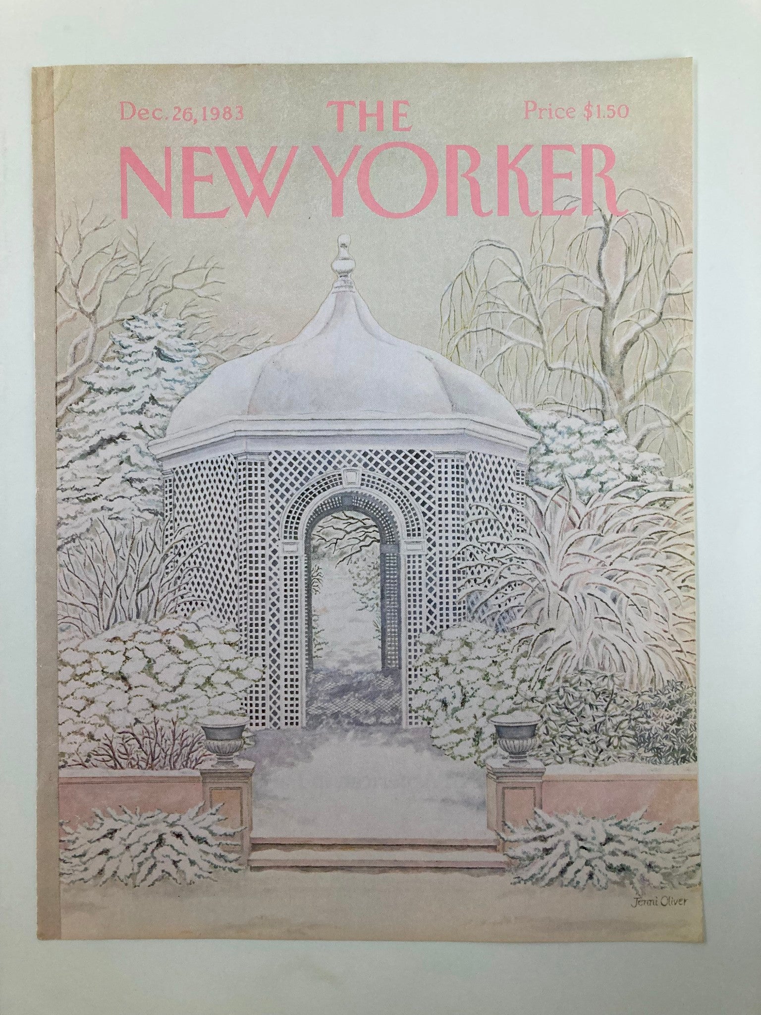 COVER ONLY The New Yorker December 26 1983 The Gazebo by Jenni Oliver No Label