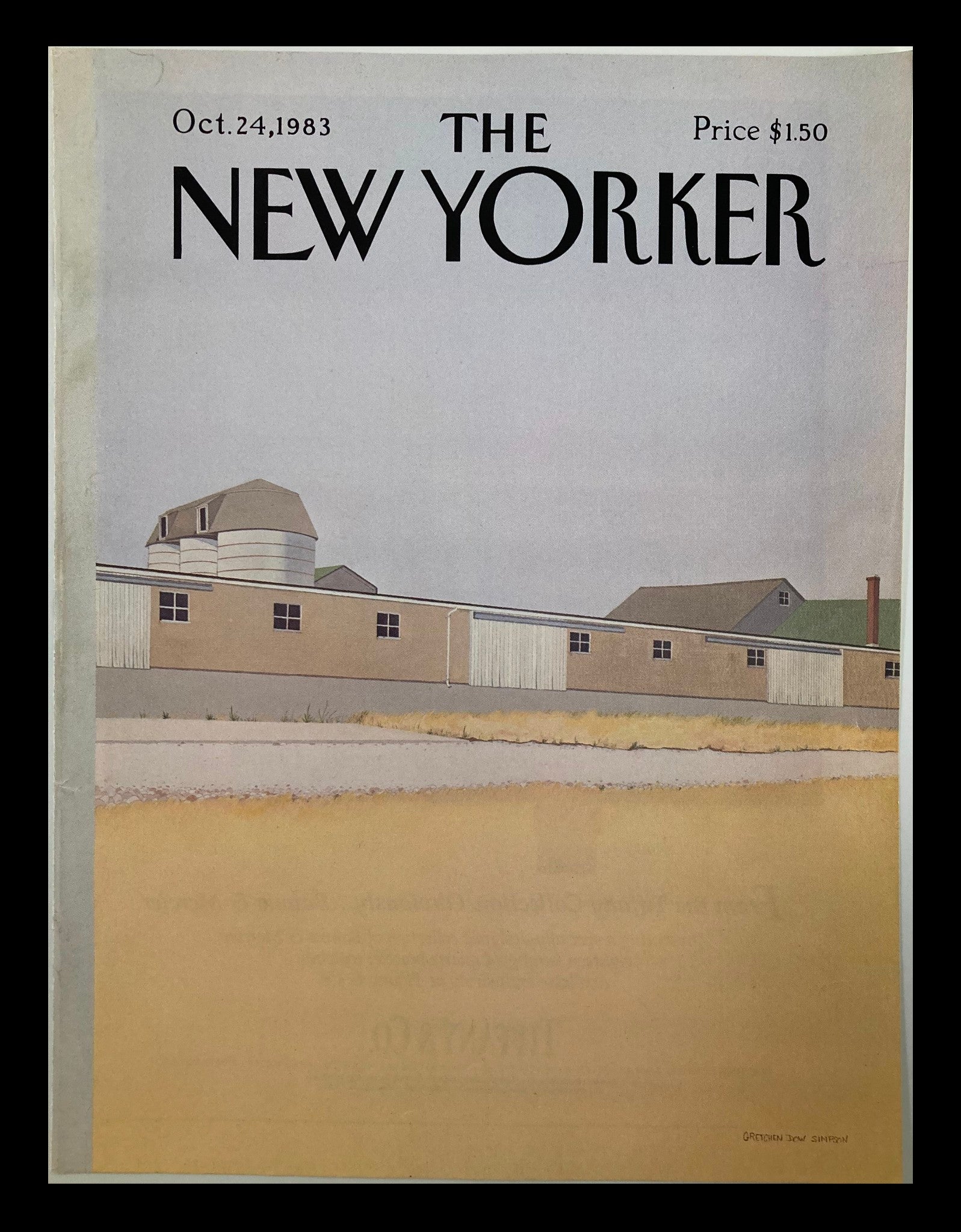 COVER ONLY The New Yorker October 24 1983 Grain Silos by Gretchen Dow Simpson