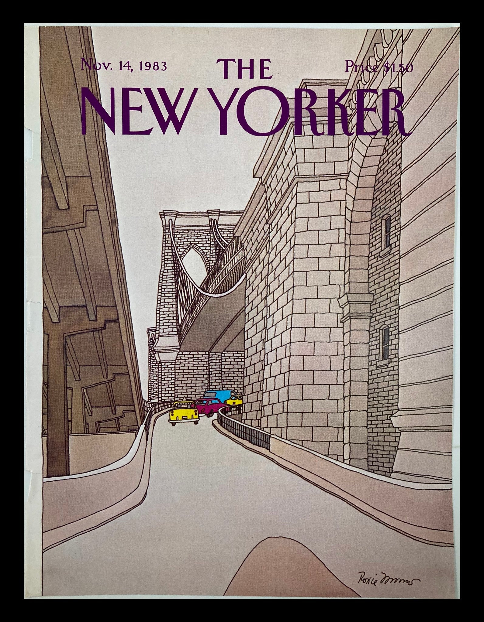 COVER ONLY The New Yorker November 14 1983 Ramp Entrance by Roxie Munro