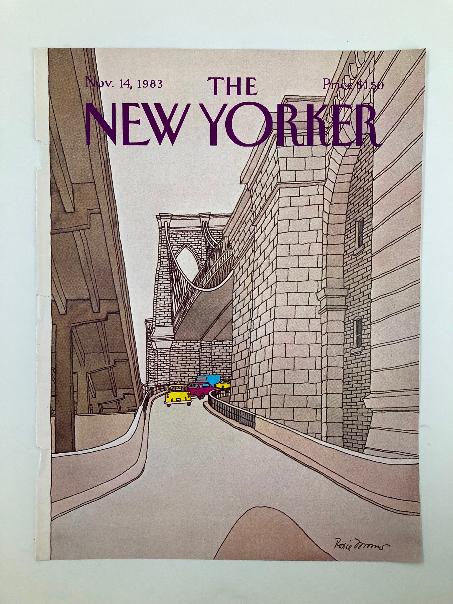 COVER ONLY The New Yorker November 14 1983 Ramp Entrance by Roxie Munro