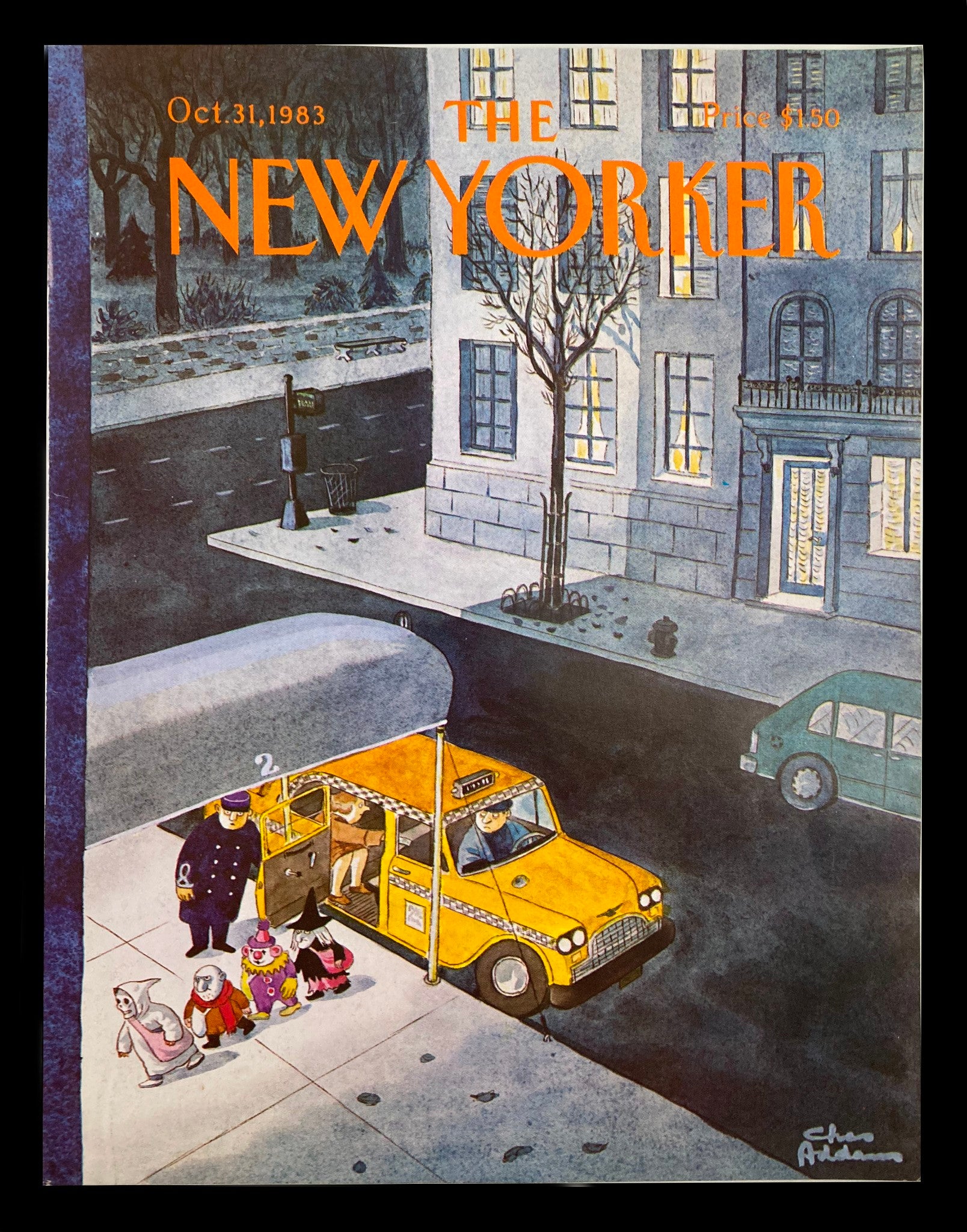 COVER ONLY The New Yorker October 31 1983 Trick or Treating by Chas Addams