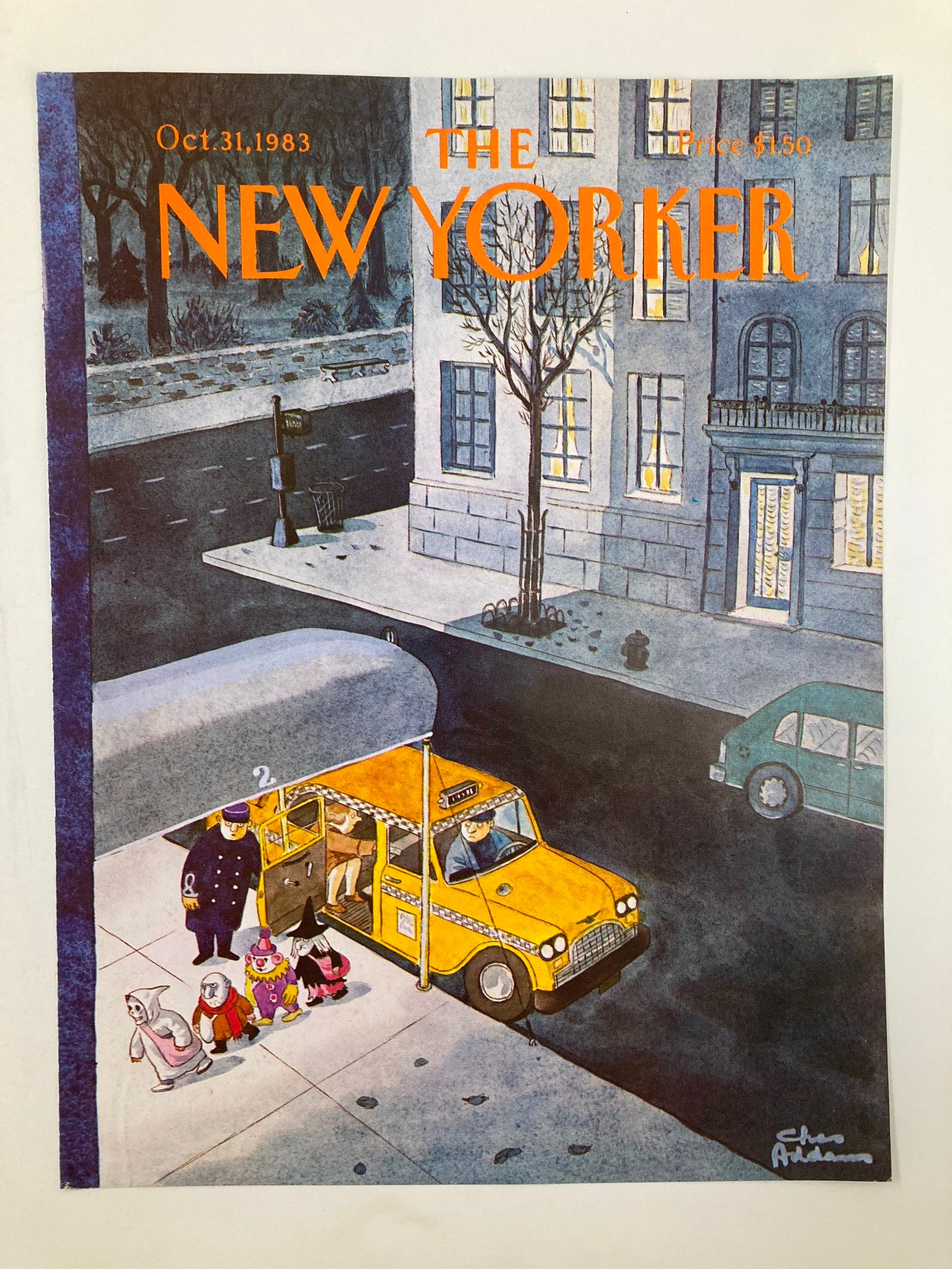 COVER ONLY The New Yorker October 31 1983 Trick or Treating by Chas Addams