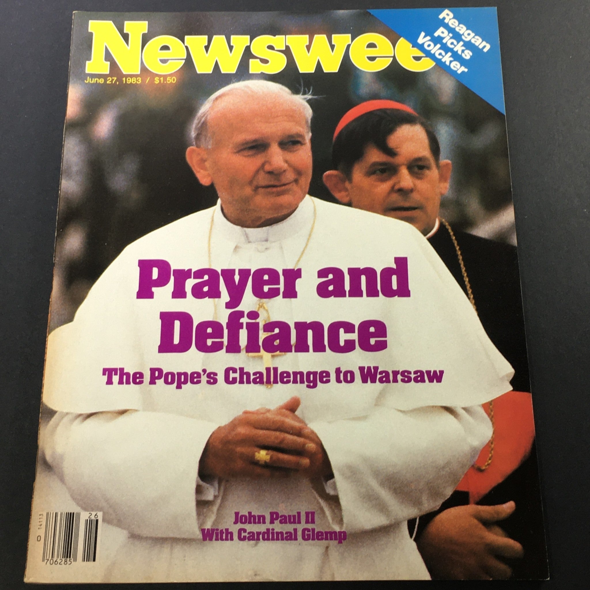 VTG Newsweek Magazine June 27 1983 - Pope John Paul II with Cardinal Glemp