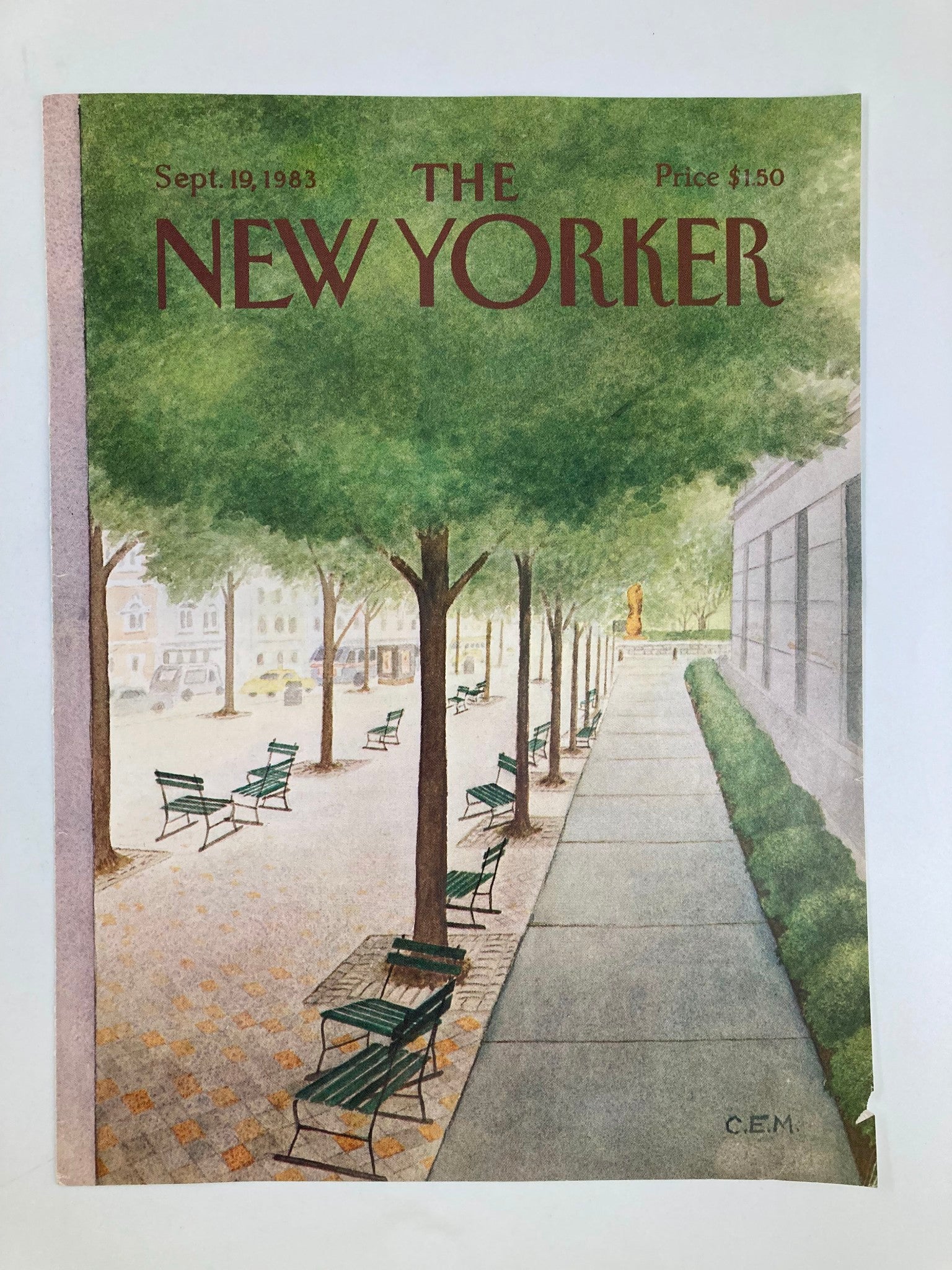 COVER ONLY The New Yorker September 19 1983 Empty Chairs by Charles E. Martin