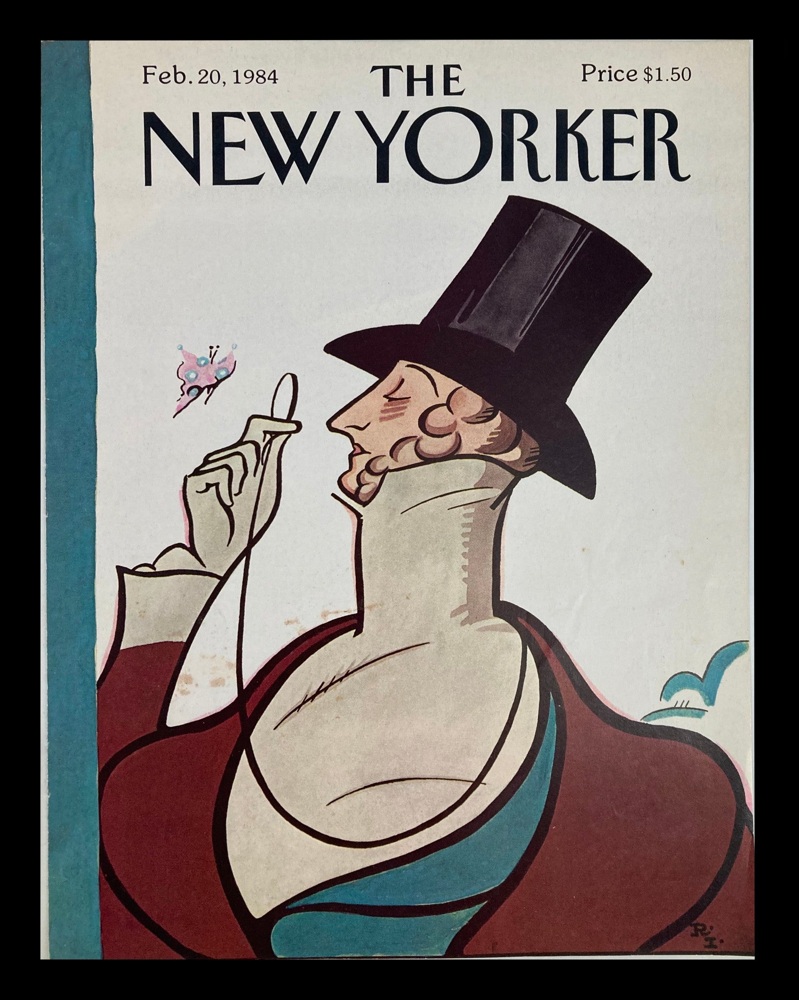 COVER ONLY The New Yorker February 20 1984 Eustace Tilley Cover by Rea Irvin