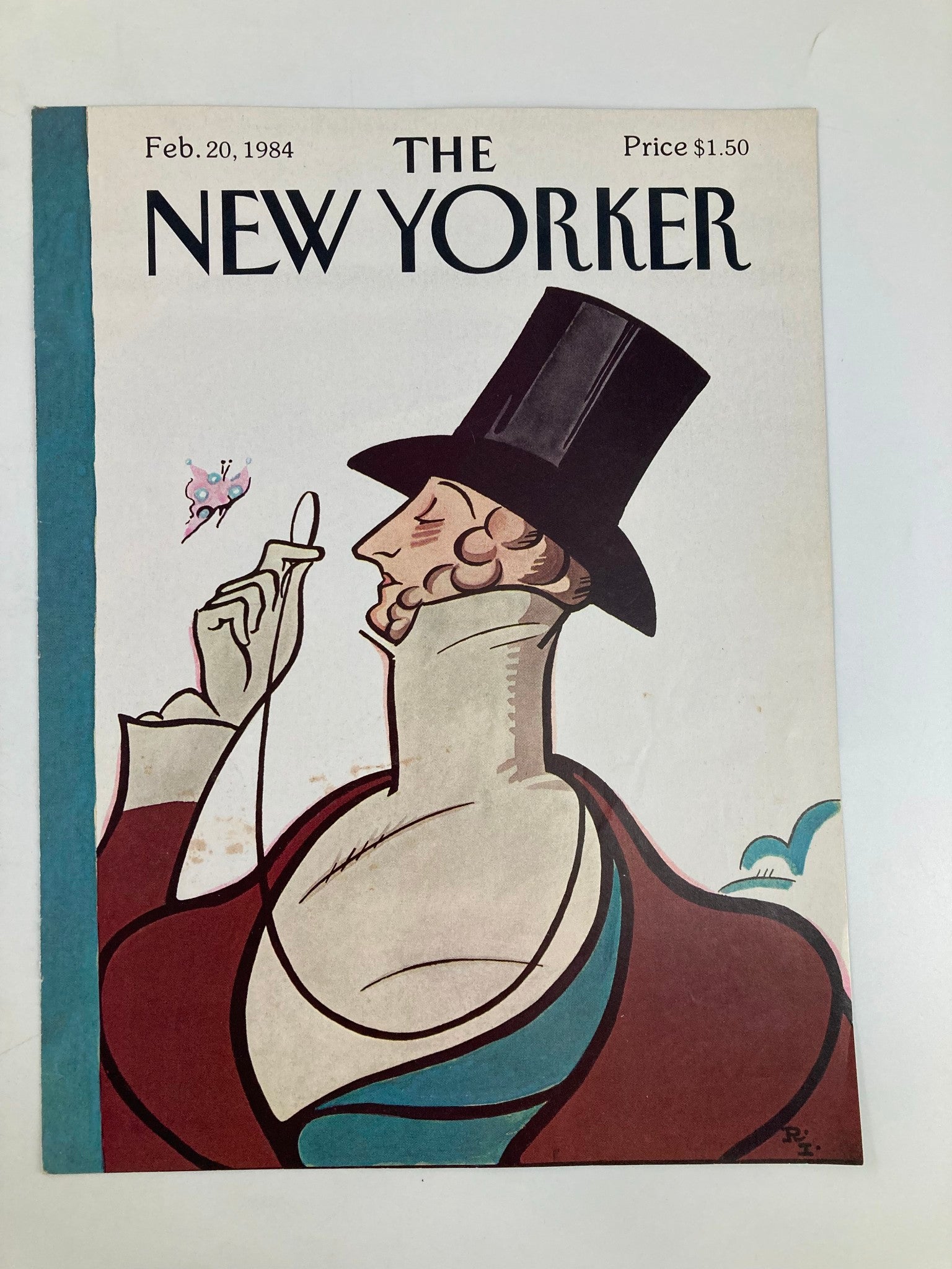 COVER ONLY The New Yorker February 20 1984 Eustace Tilley Cover by Rea Irvin