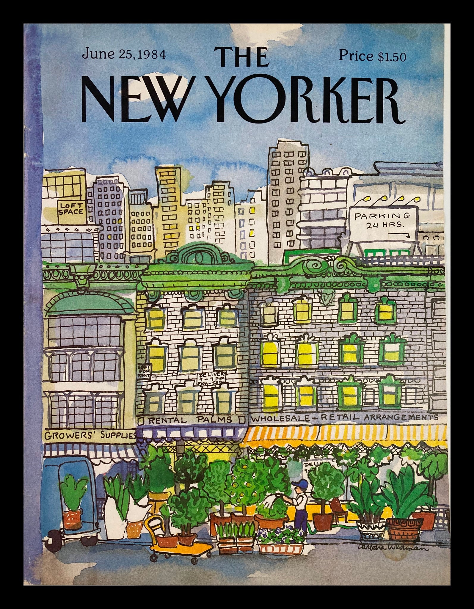 COVER ONLY The New Yorker June 25 1984 Growers' Supplies by Barbara Westman