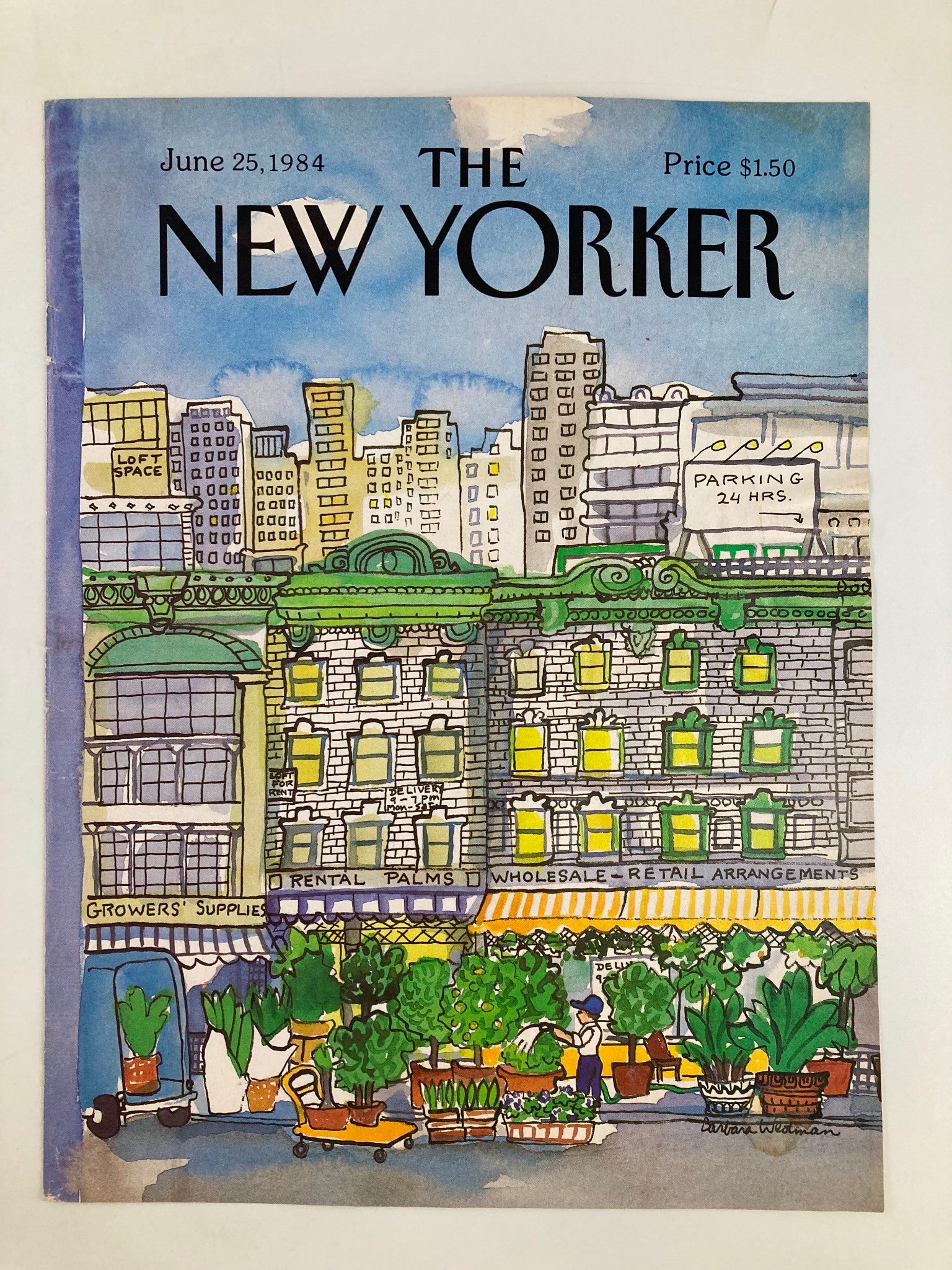 COVER ONLY The New Yorker June 25 1984 Growers' Supplies by Barbara Westman