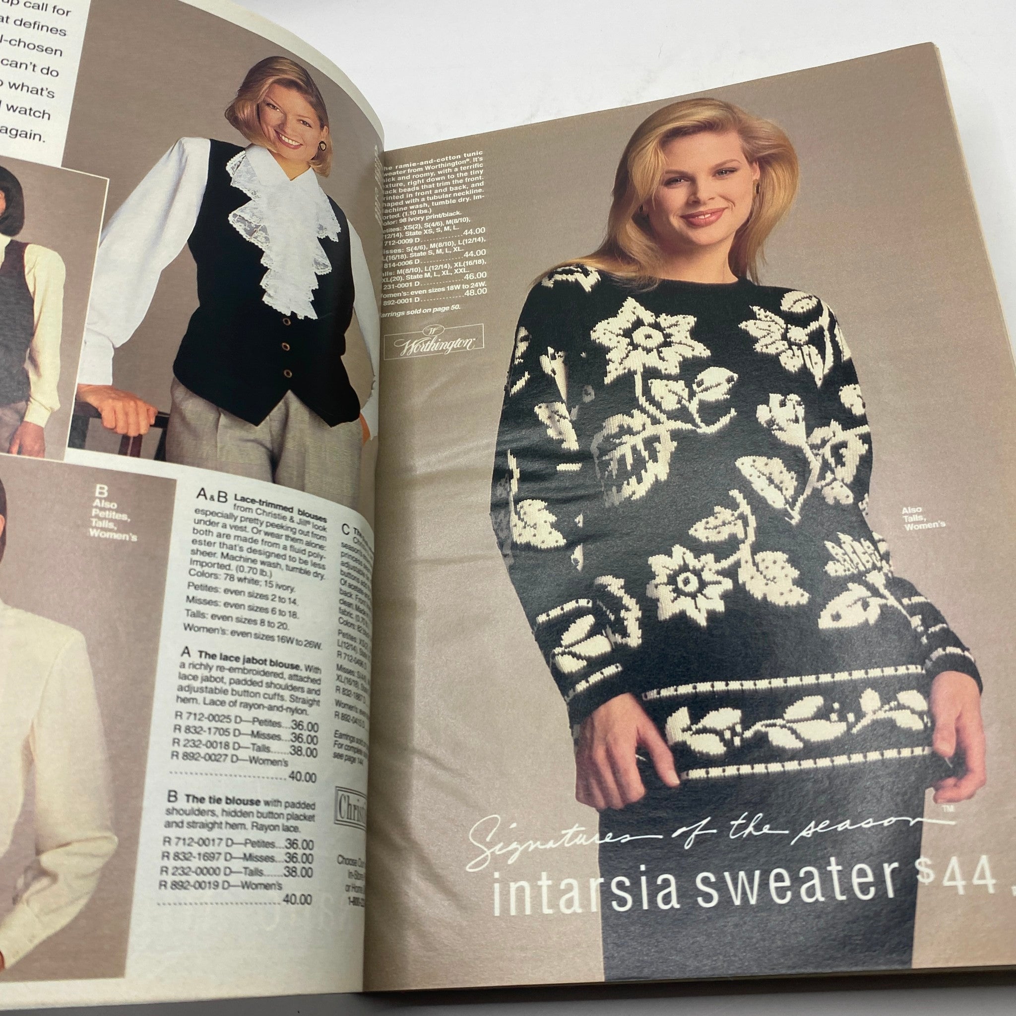 1994 JCPenney Fall and Winter Intarsia Sweater Catalog