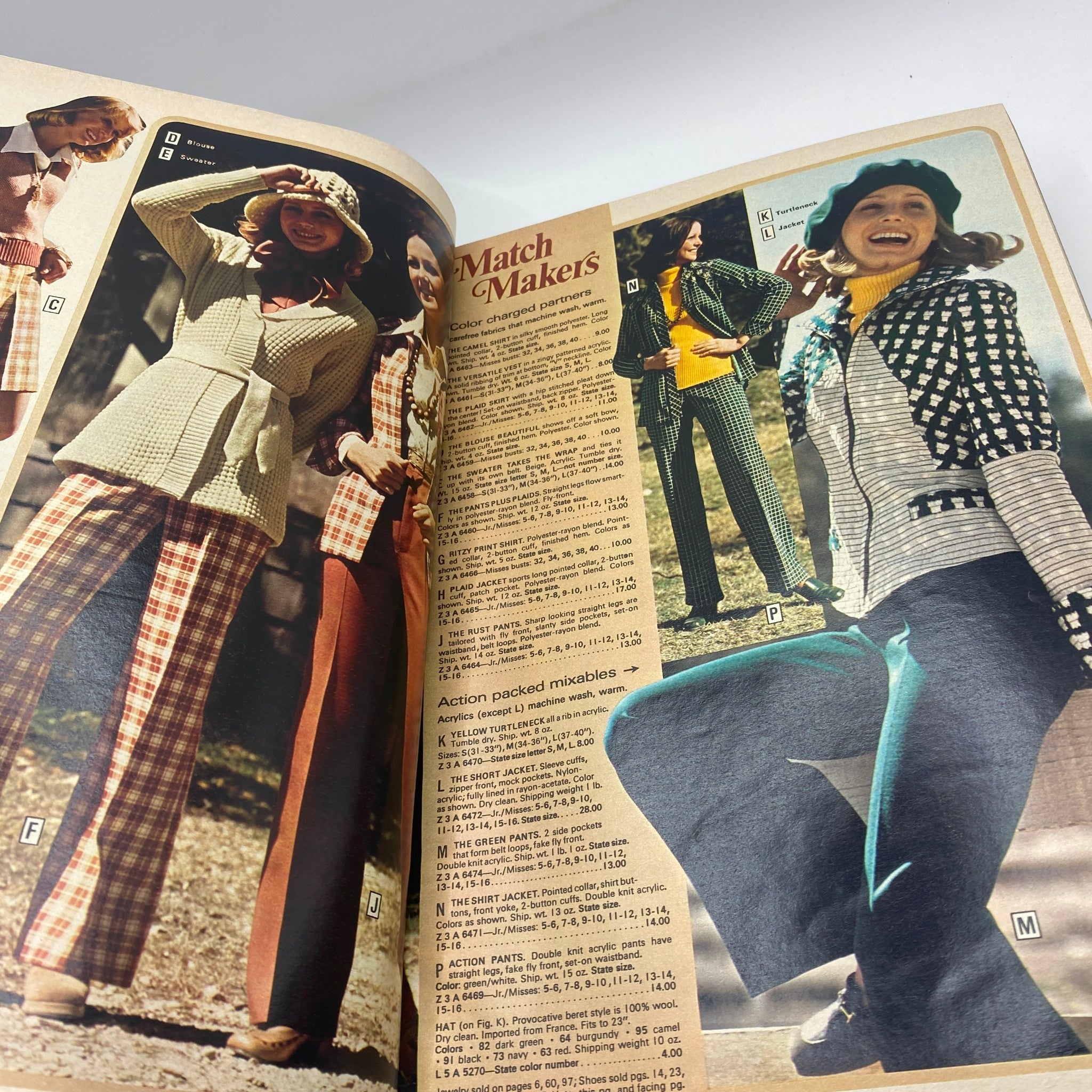 1974 Montgomery Ward Fall and Winter His and Her Sweater Catalog GD Interior