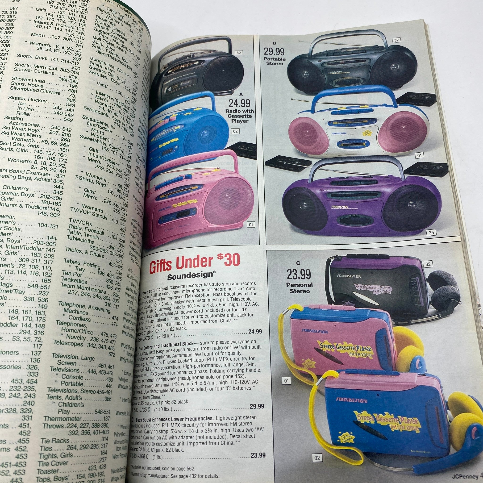 1994 JCPenney Christmas Gifts Under $30 Catalog