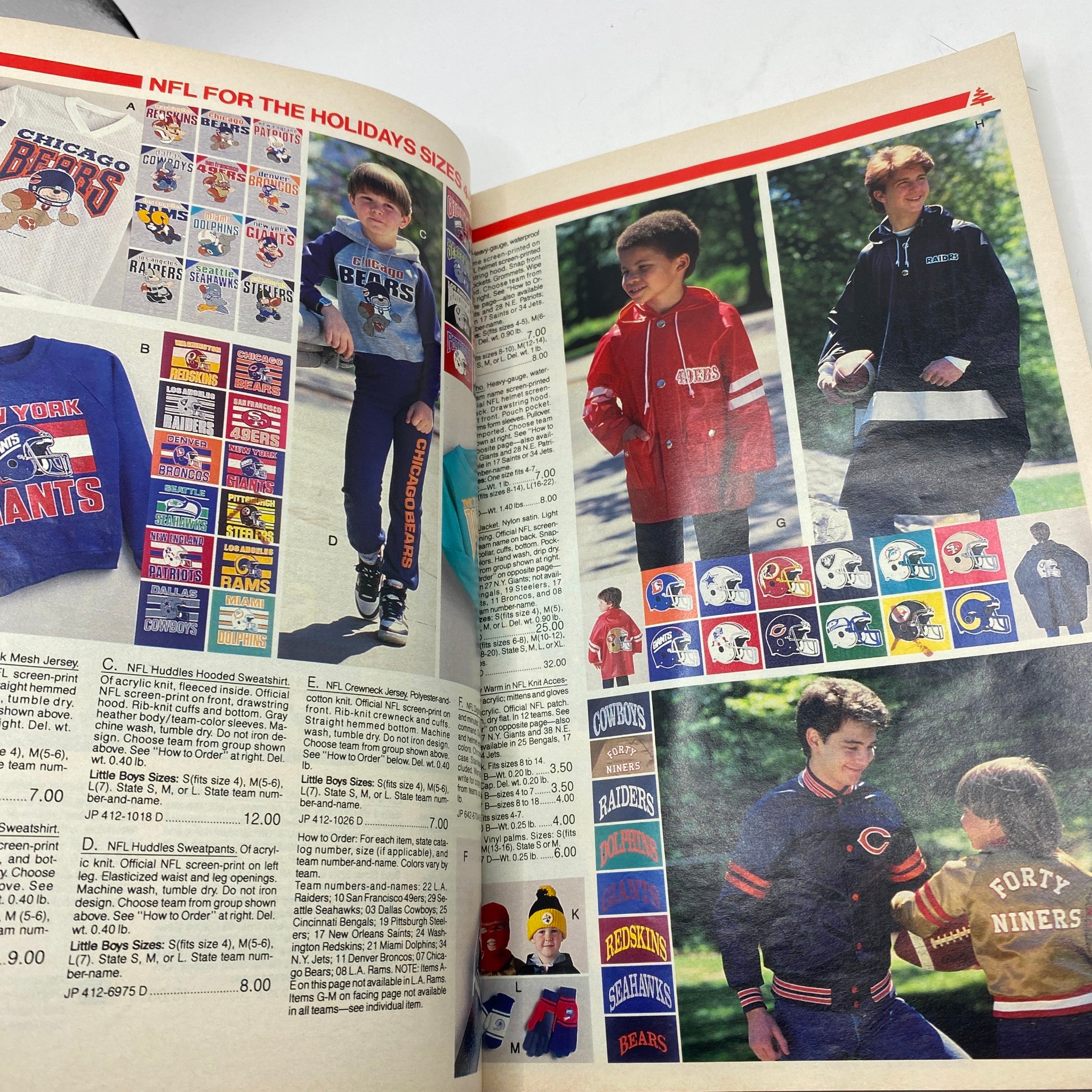 1986 JCPenney Christmas NFL for The Kids Catalog