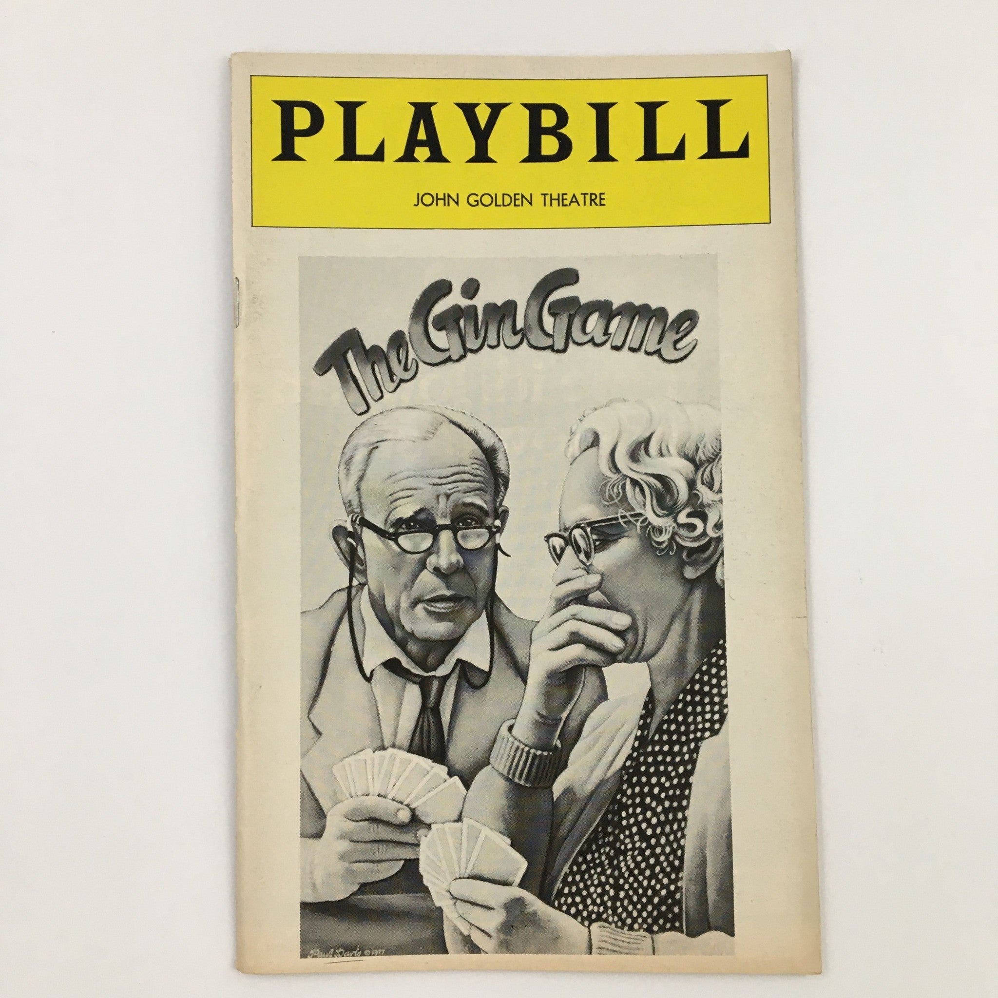 1977 Playbill John Golden Theatre Presents Jessica Tandy in The Gin Game