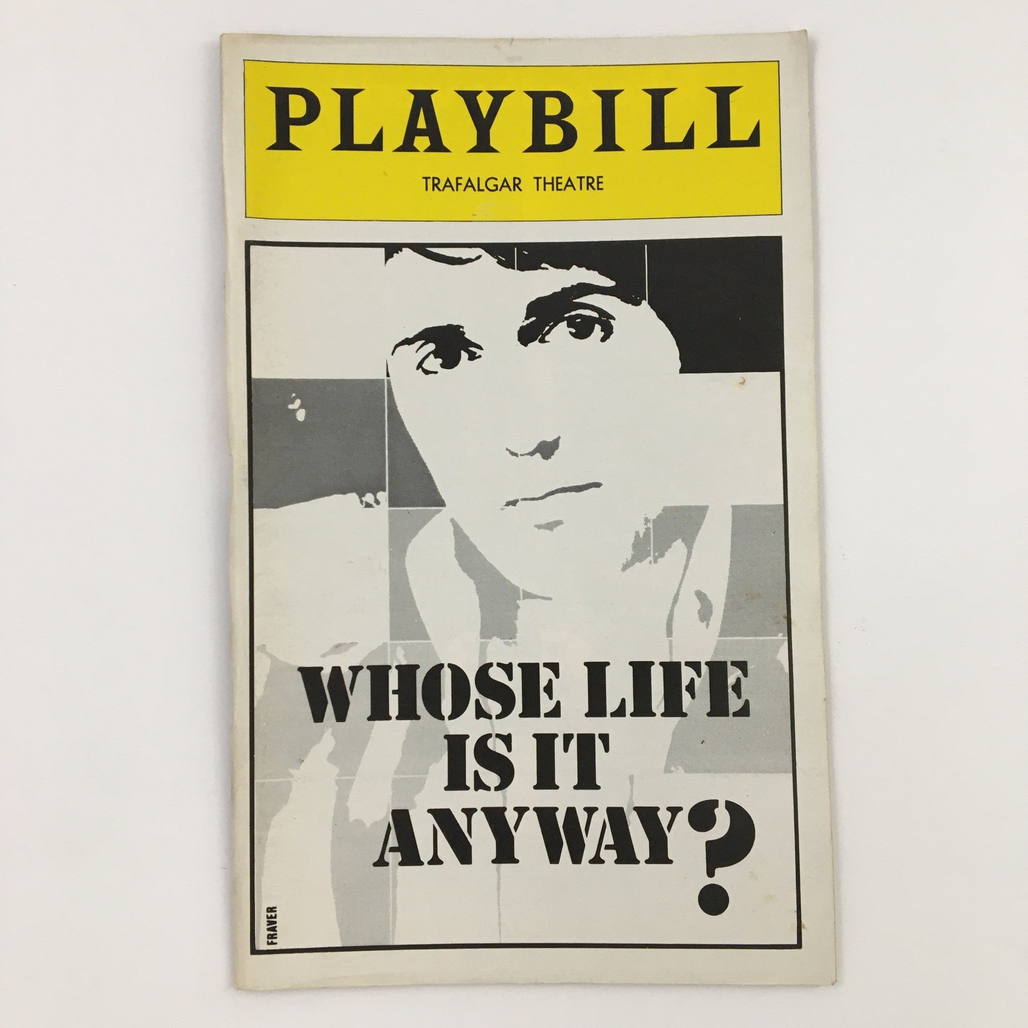 1979 Playbill Trafalgar Theatre Whose Life is it Anyway by Michael Lindsay-Hogg