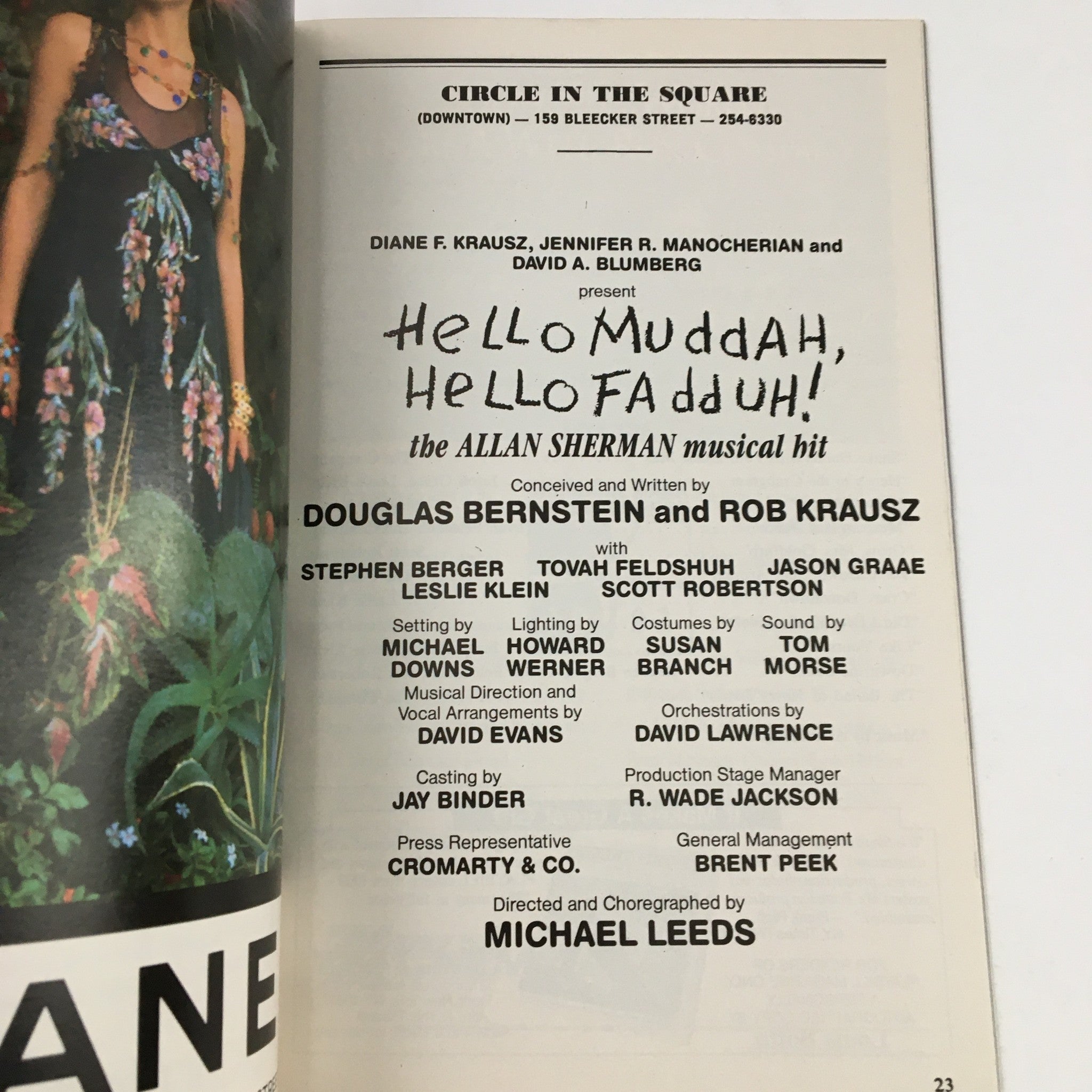 1993 Playbill Circle In The Square Hello Muddah, Hello Fadduh by Michael Leeds