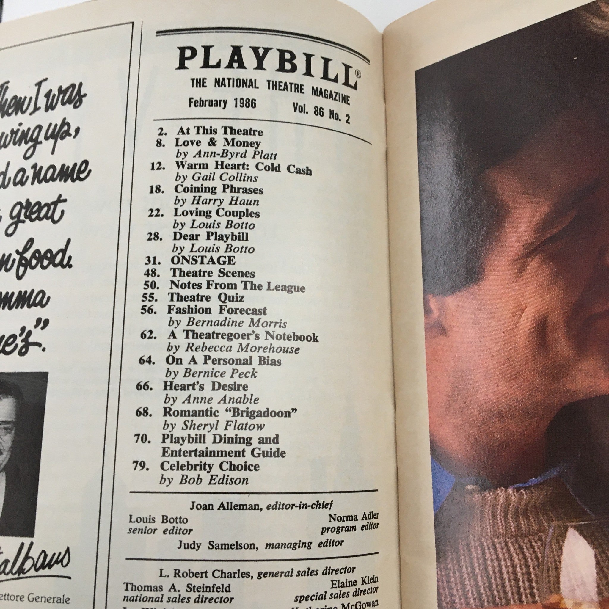 1986 Playbill Eugene O'Neill Theatre Present Big River by William Hauptman