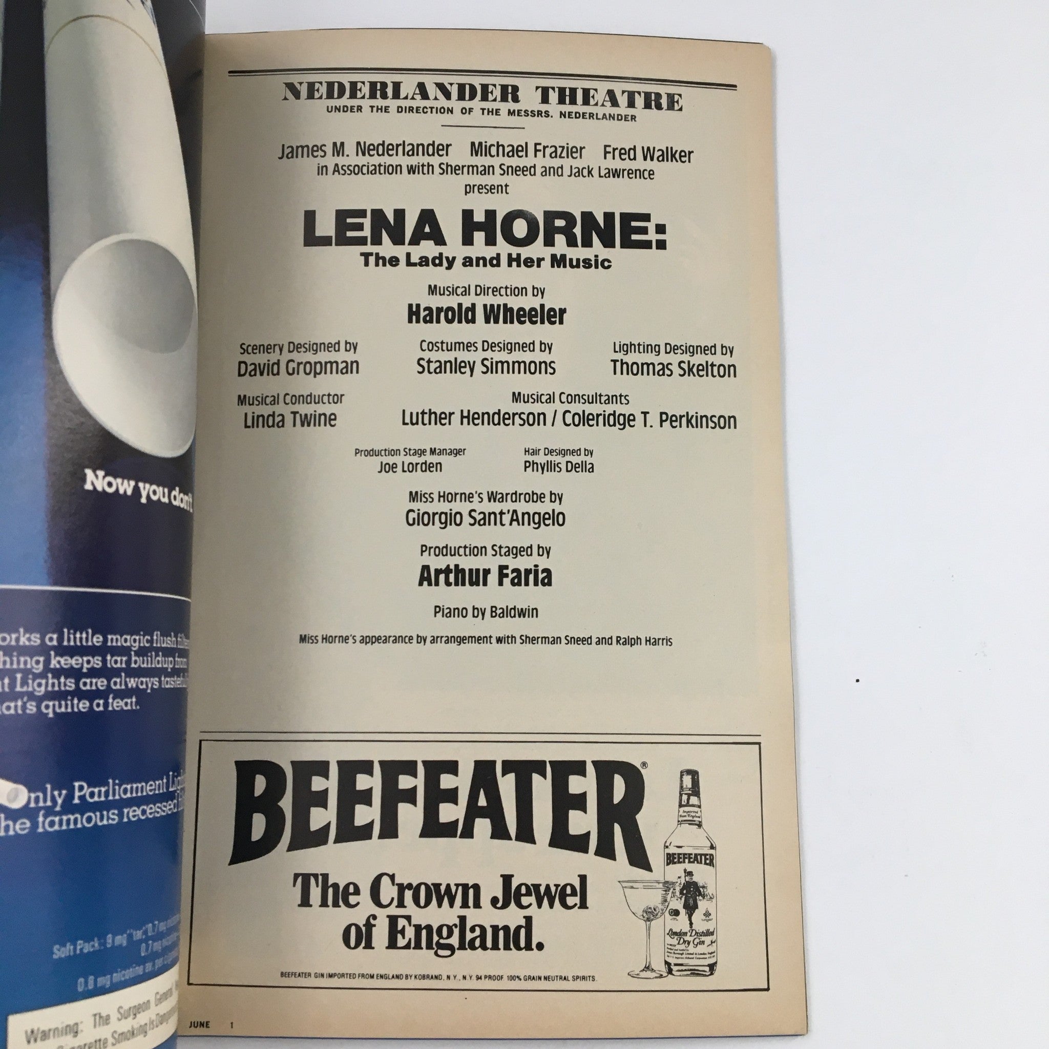 1981 Playbill Nederlander Theatre Present Lena Horne in The Lady and Her Music