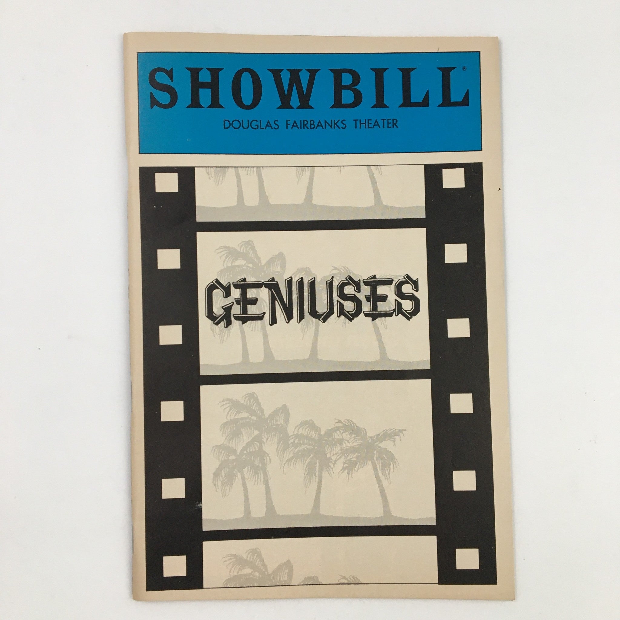 1982 Showbill Douglas Fairbanks Theater Present Geniuses by Joanne Camp