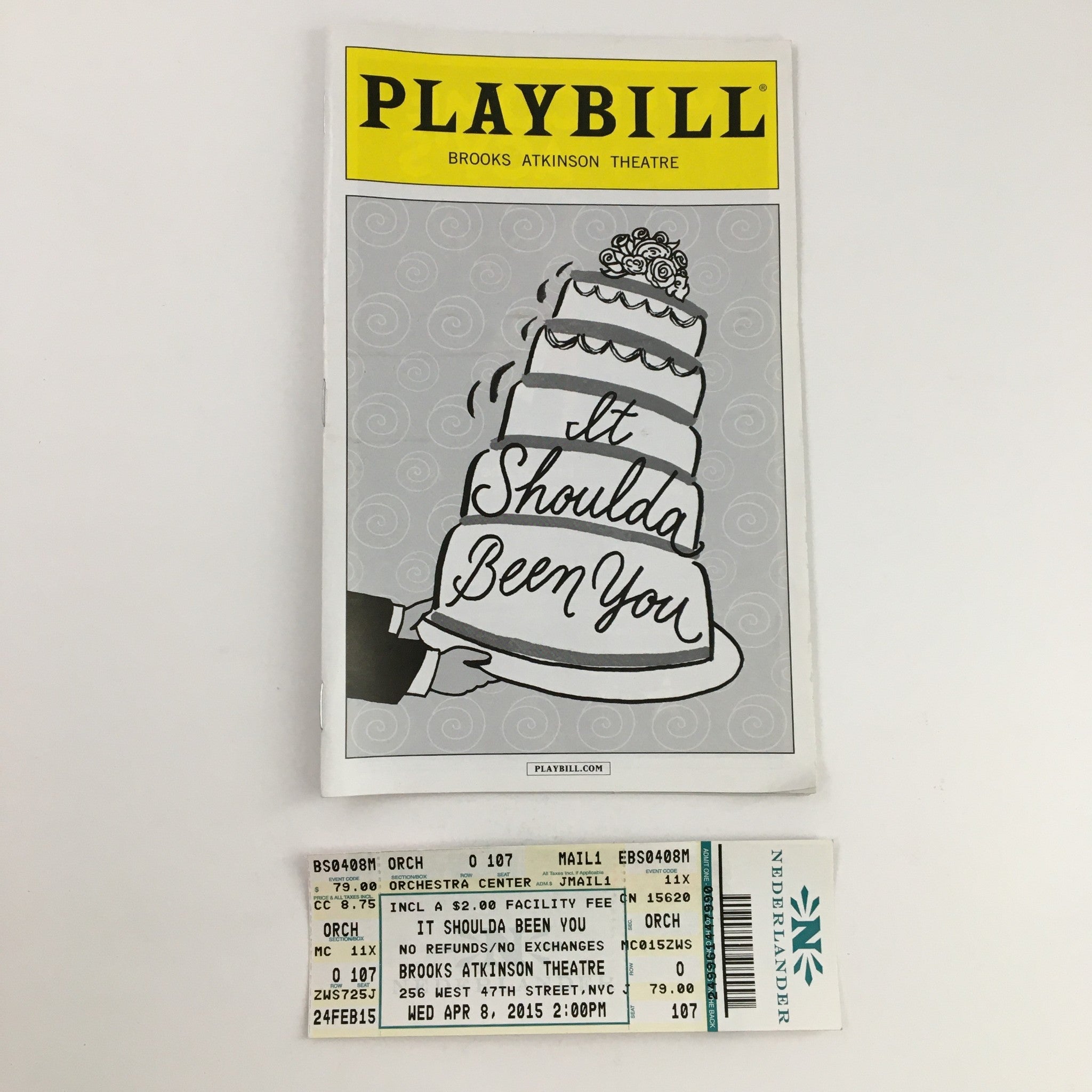 2015 Playbill Brooks Atkinson Theatre It Shoulda Been You by David Hyde Pierce