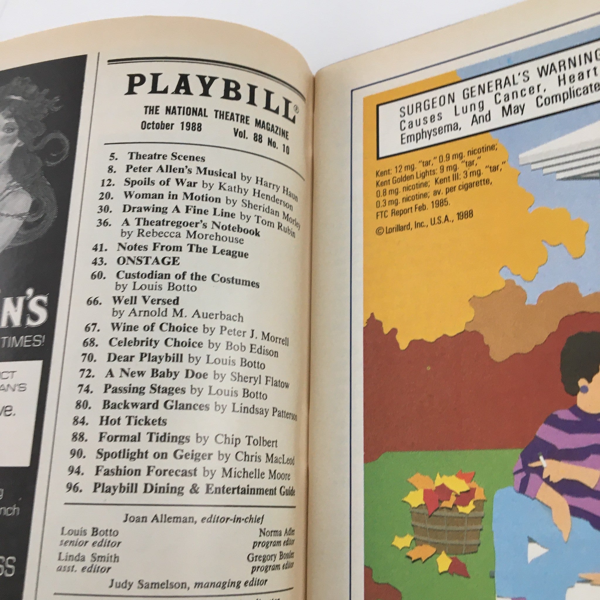 1988 Playbill Actors' Playhouse Present Ten Percent Revue by Tom Wilson Weinberg