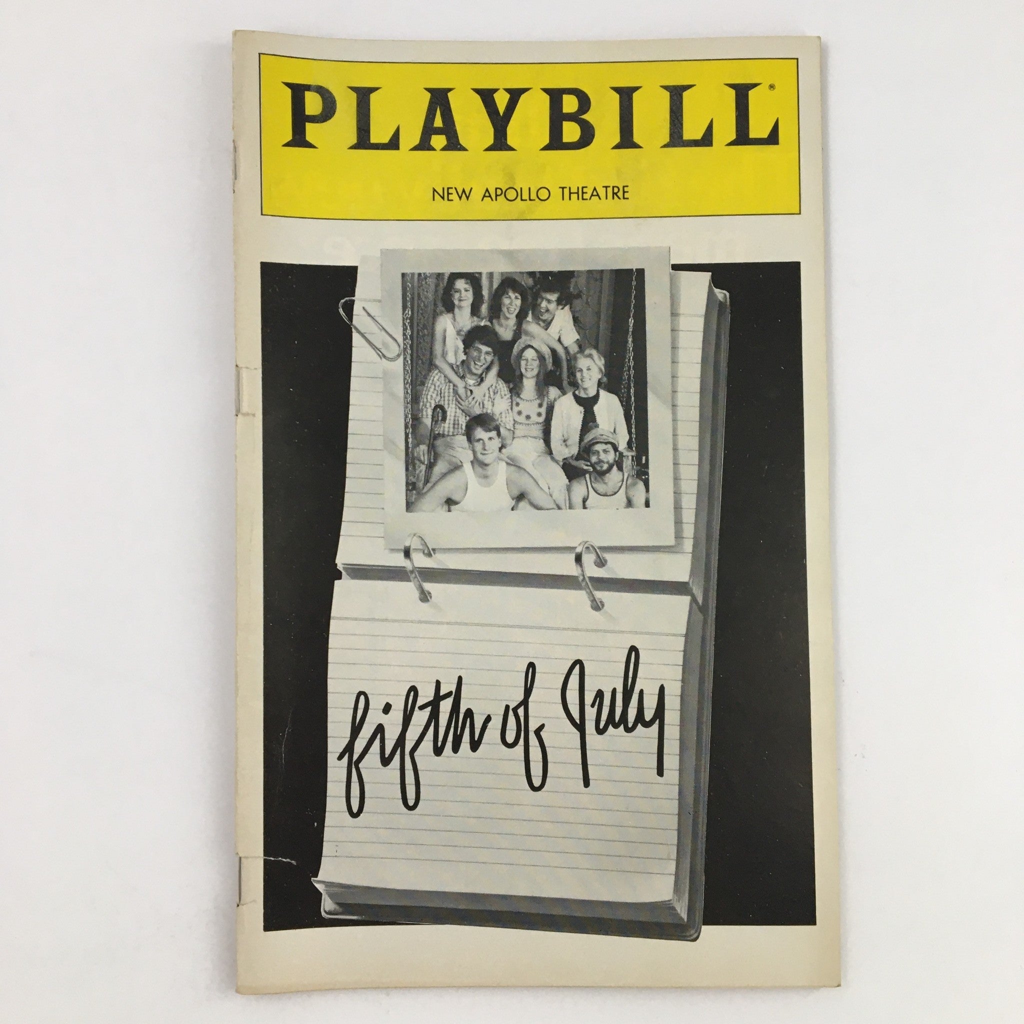 1980 Playbill New Apollo Theatre Christopher Reeve in Fifth of July by M. Mason