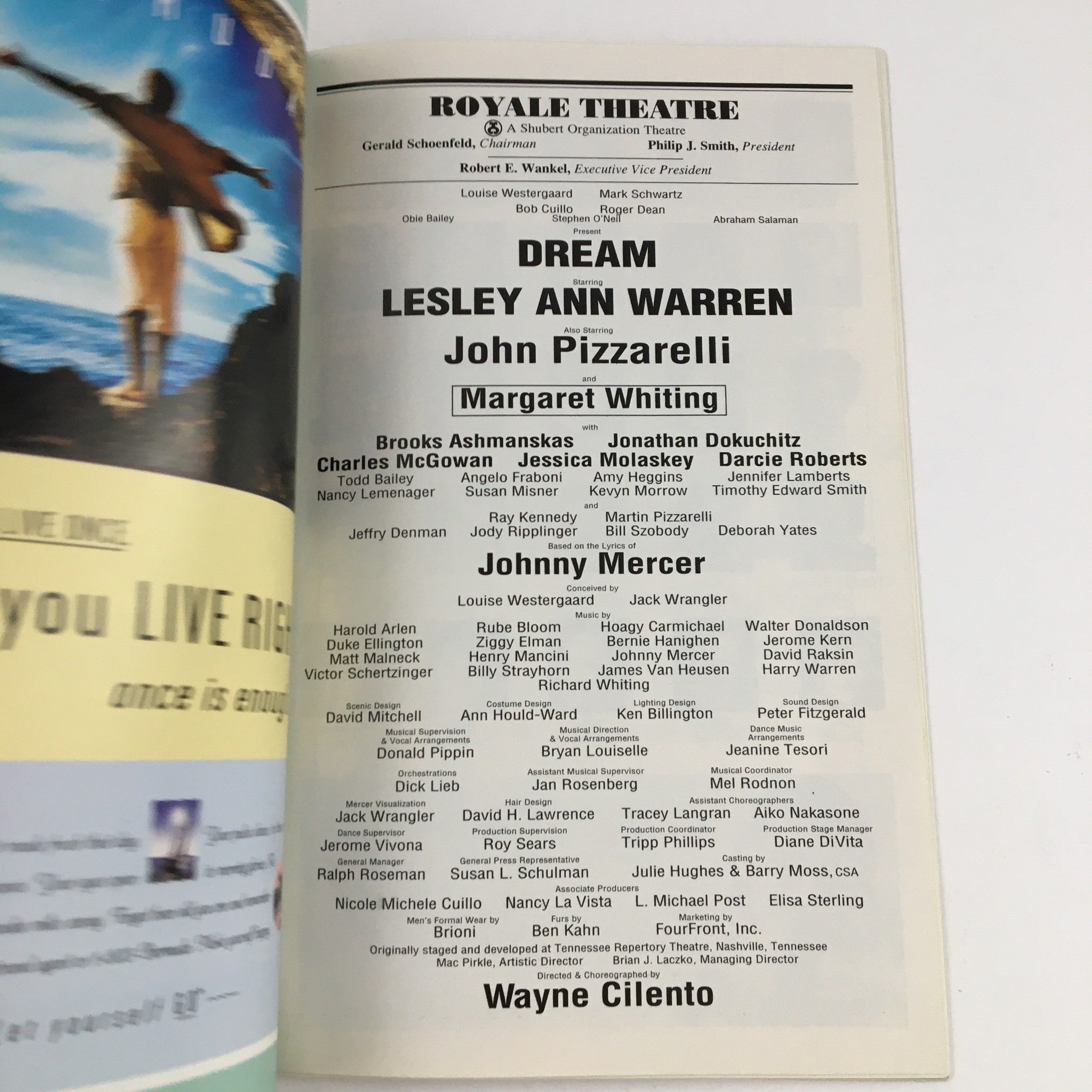 1997 Playbill Royale Theatre Present Margaret Whiting in Dream by Wayne Cilento