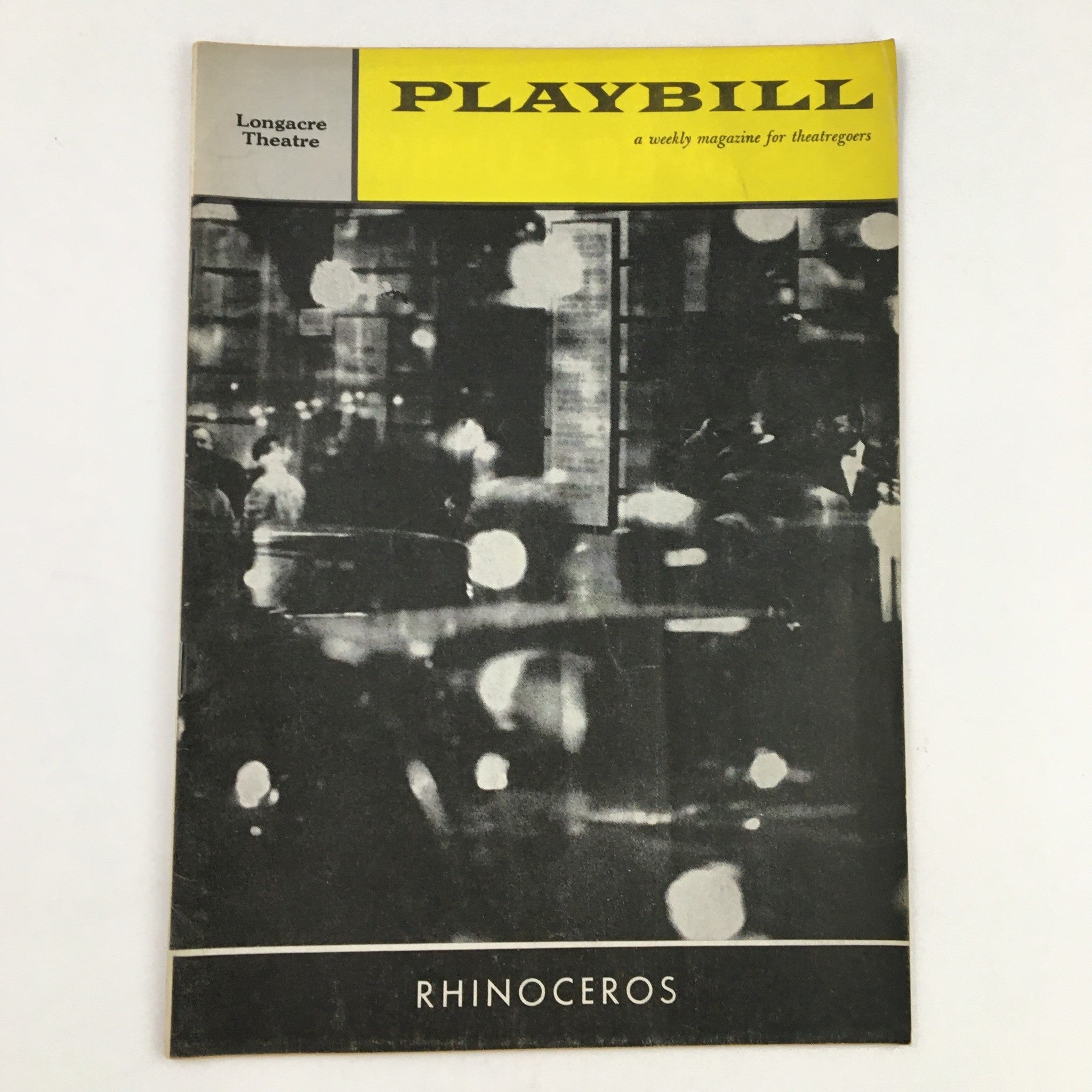 1961 Playbill Longacre Theatre Present Eli Wallach in Ionesco's Rhinoceros