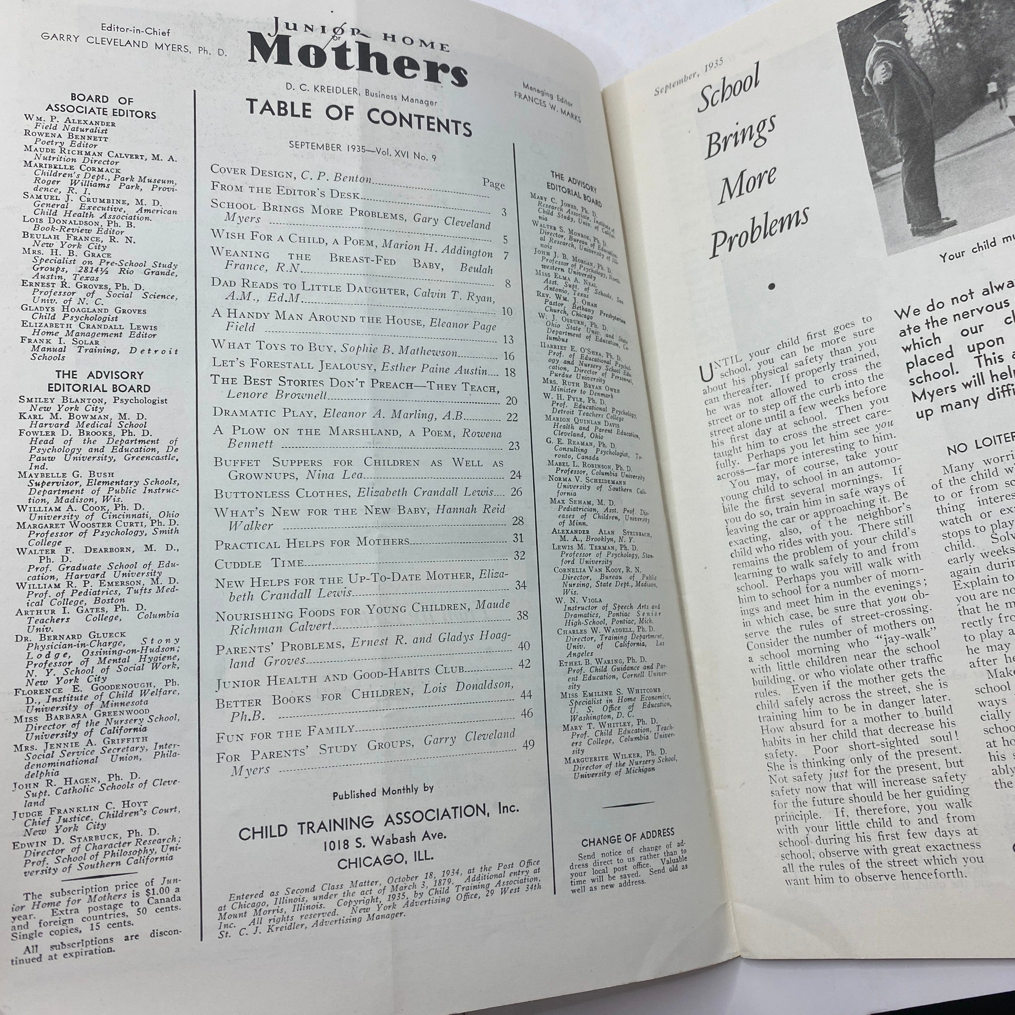 VTG Junior Home for Mothers Magazine September 1935 What Toys To Buy