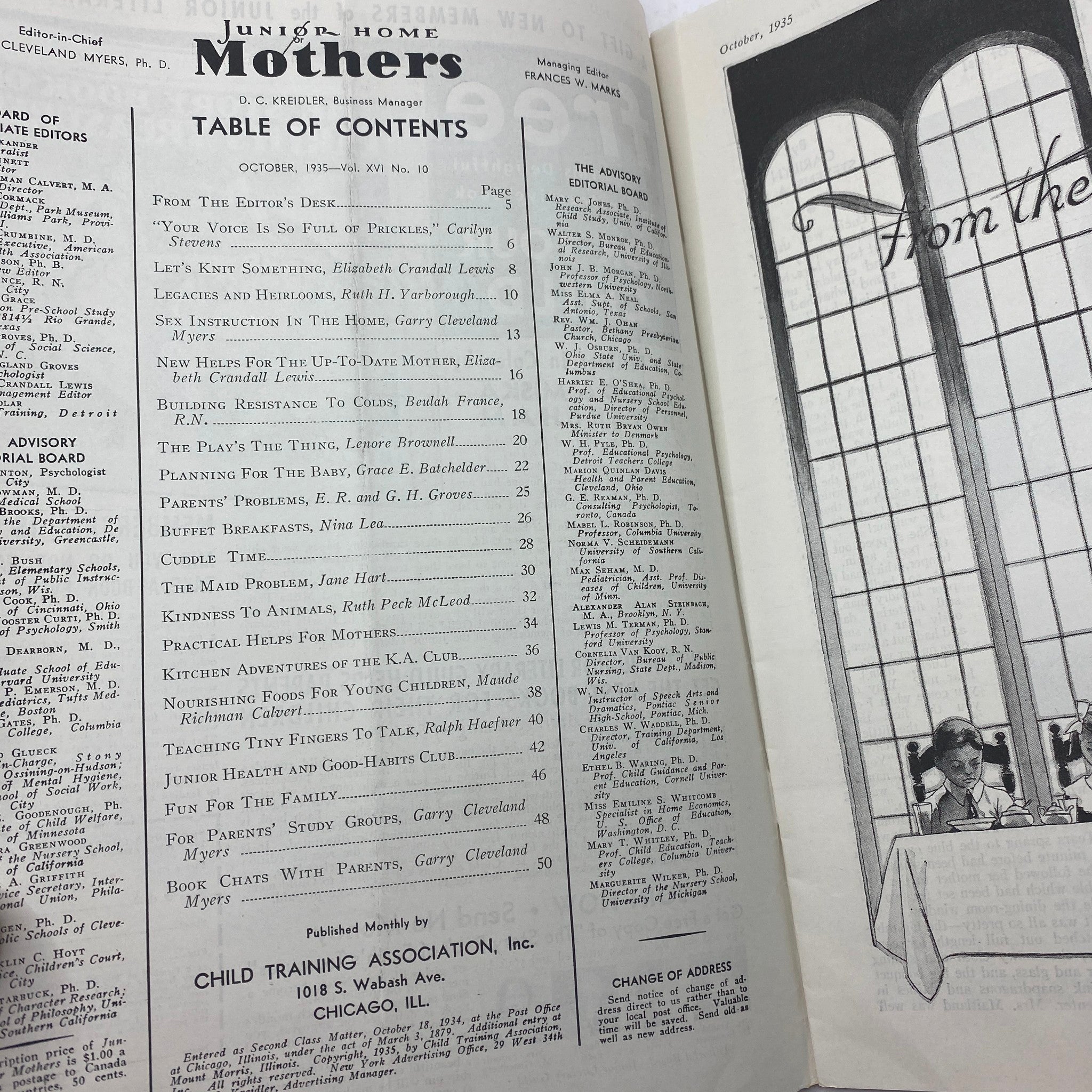 VTG Junior Home for Mothers Magazine October 1935 Legacies and Heirlooms