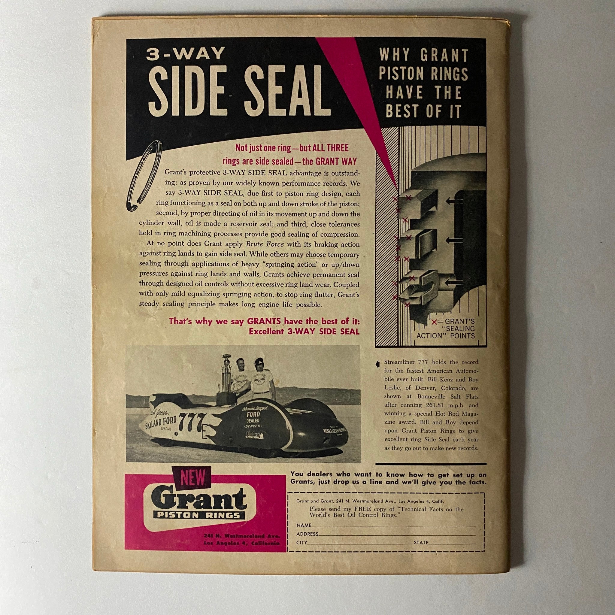 VTG Hot Rod Magazine January 1957 Stock Car Racing Secrets No Label