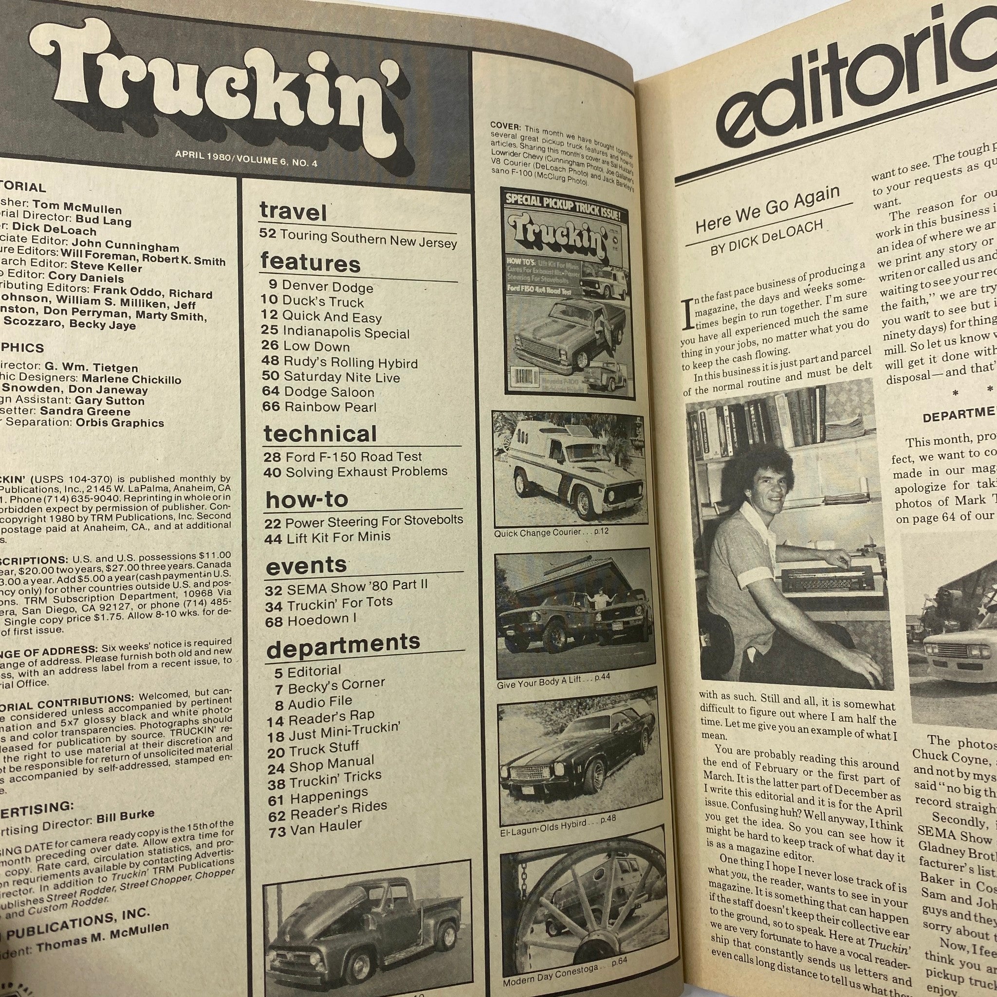 VTG Truckin' Magazine April 1980 Ford F150 4x4 Road Test No Label