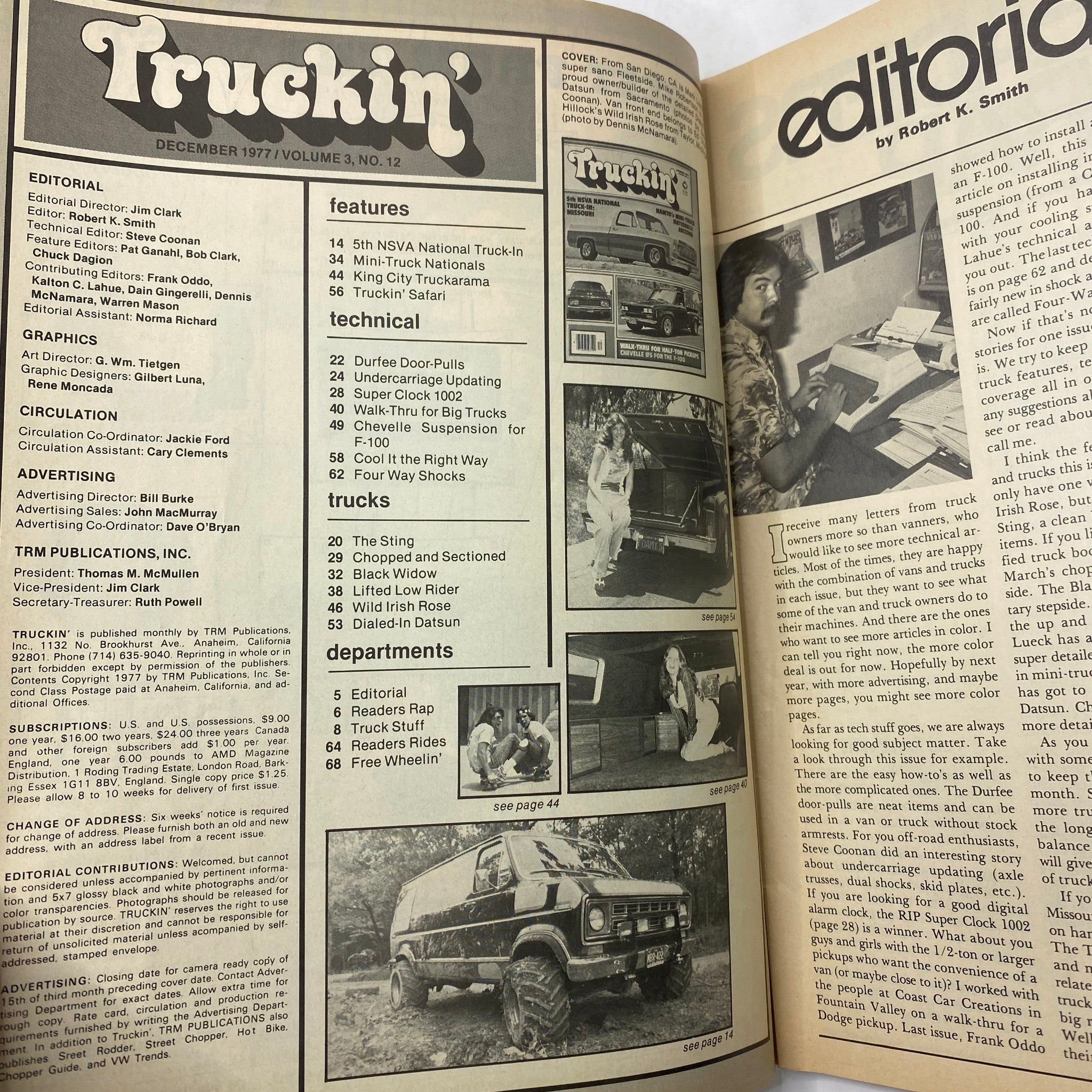 VTG Truckin' Magazine December 1977 Namto's Mini-Truck Nationals No Label